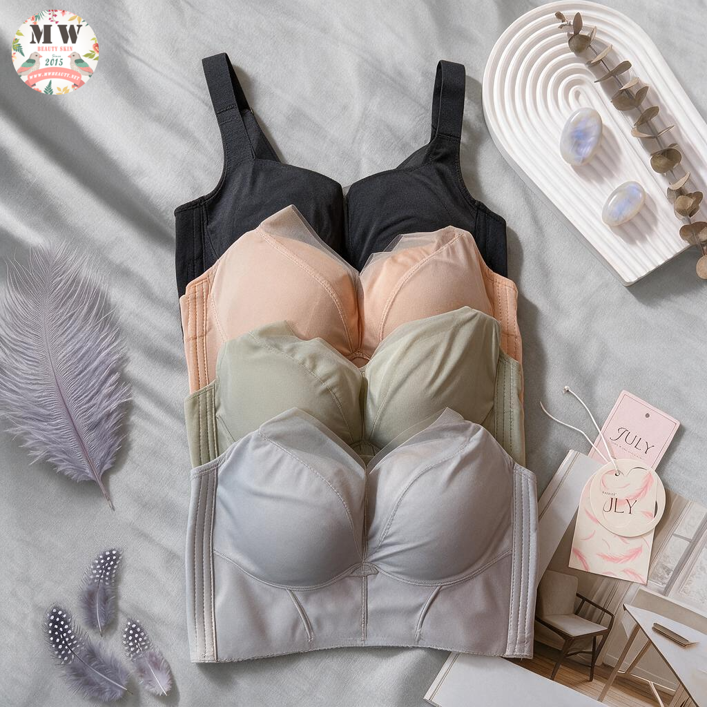 【台灣 JULY BRA】莫代爾簡約無痕內衣 | 極簡百搭裸感舒適胸圍 (MW Beauty 直播限定優惠) [9217#]