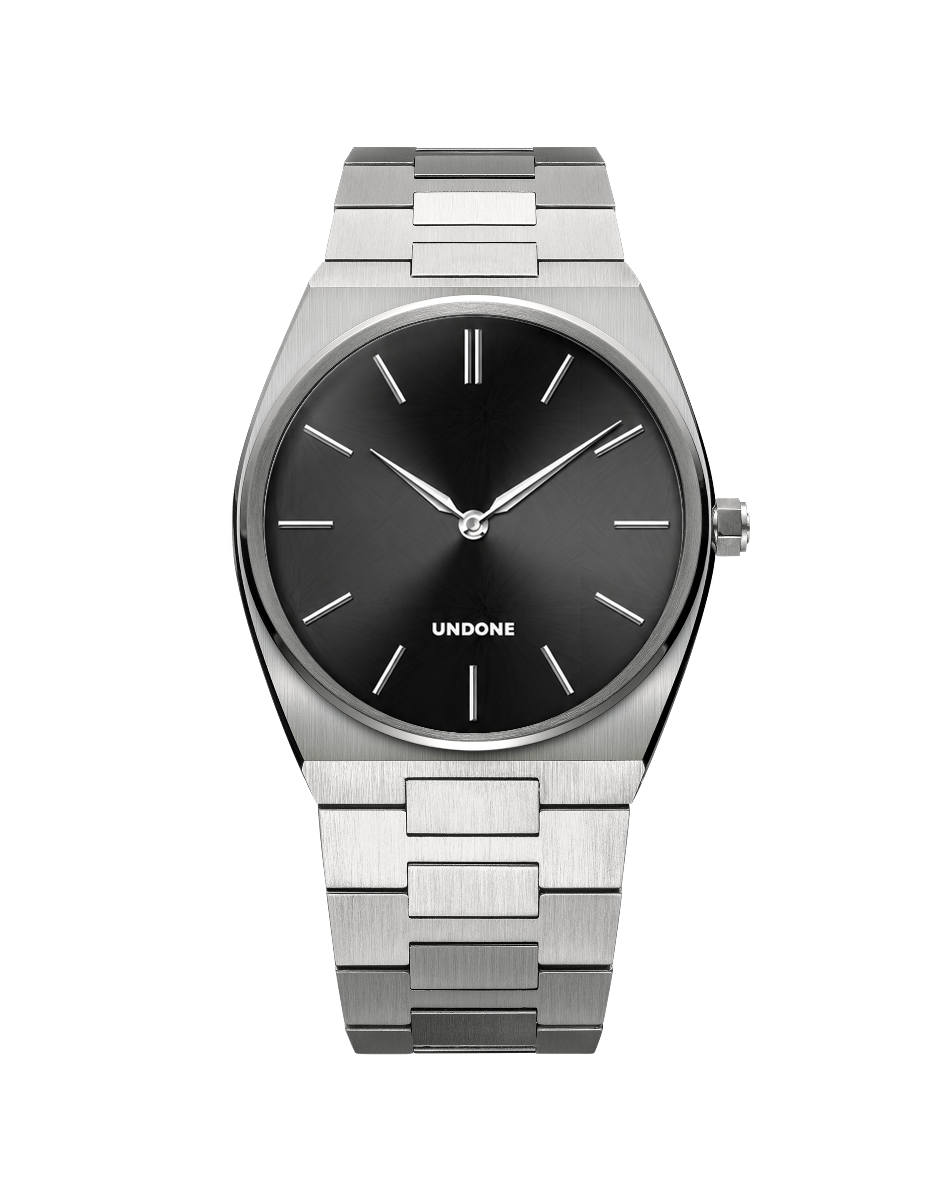 The Undone Slim Silver - 4.9mm - Black Dial