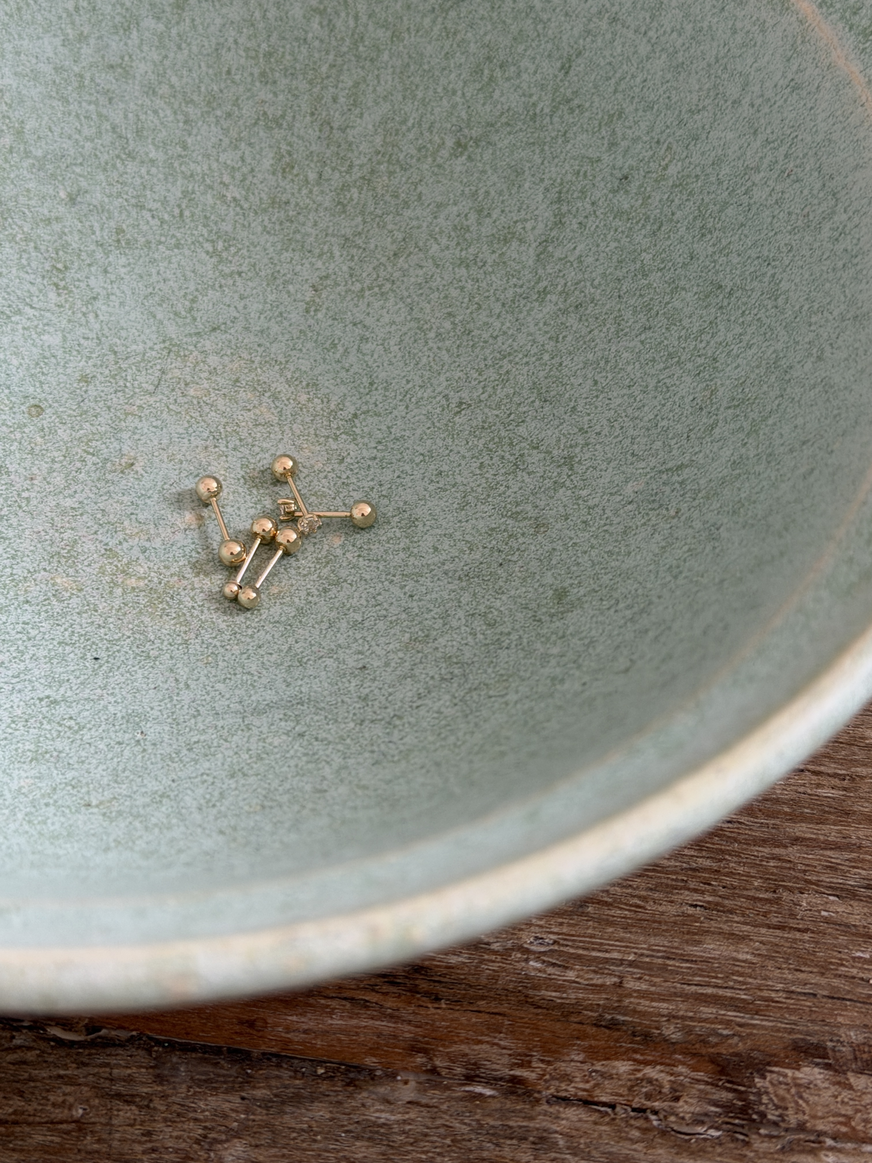 mini gold / dot