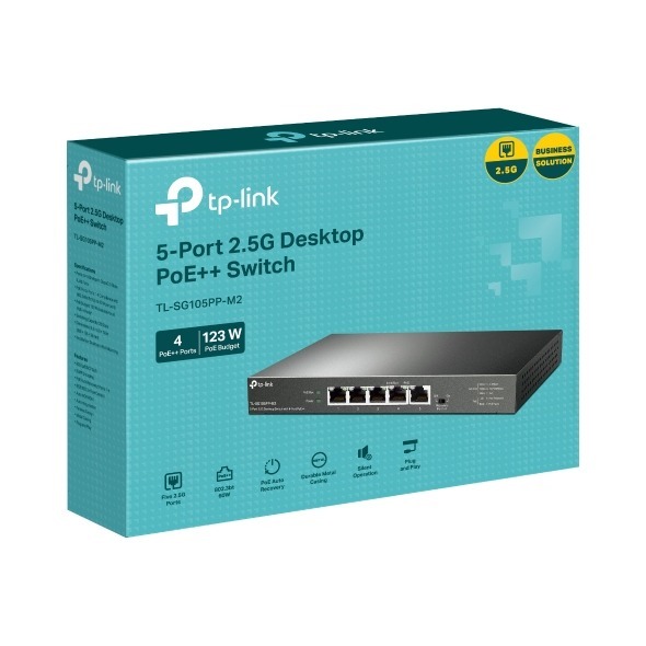 TP-LinkTL-SG105PP-M2 5埠 2.5G桌上型交換器(含 4 埠 PoE++)