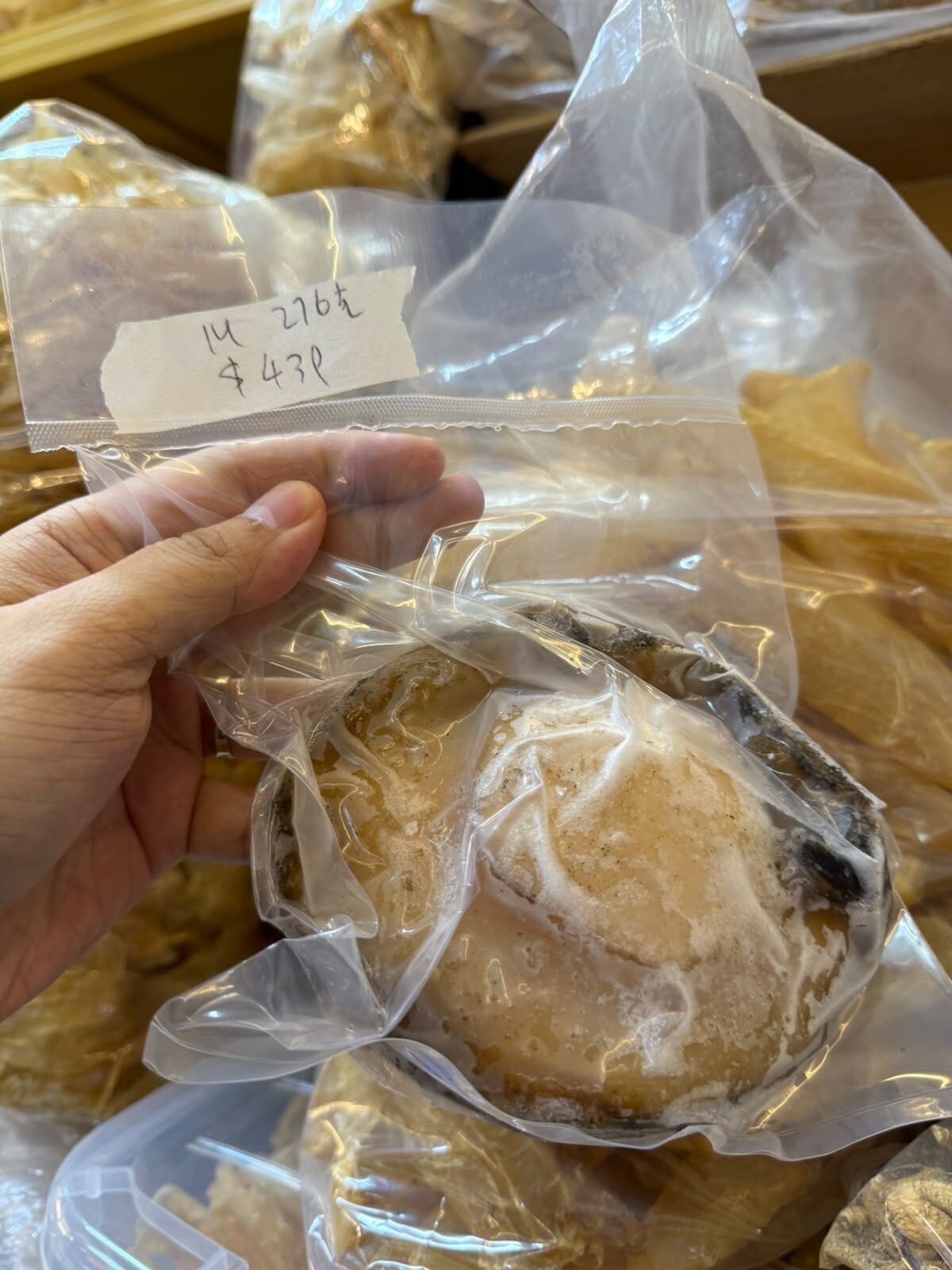 Z147 [[急凍食品]]   高級黑邊鮑魚(急凍) 每隻開賣$399起
