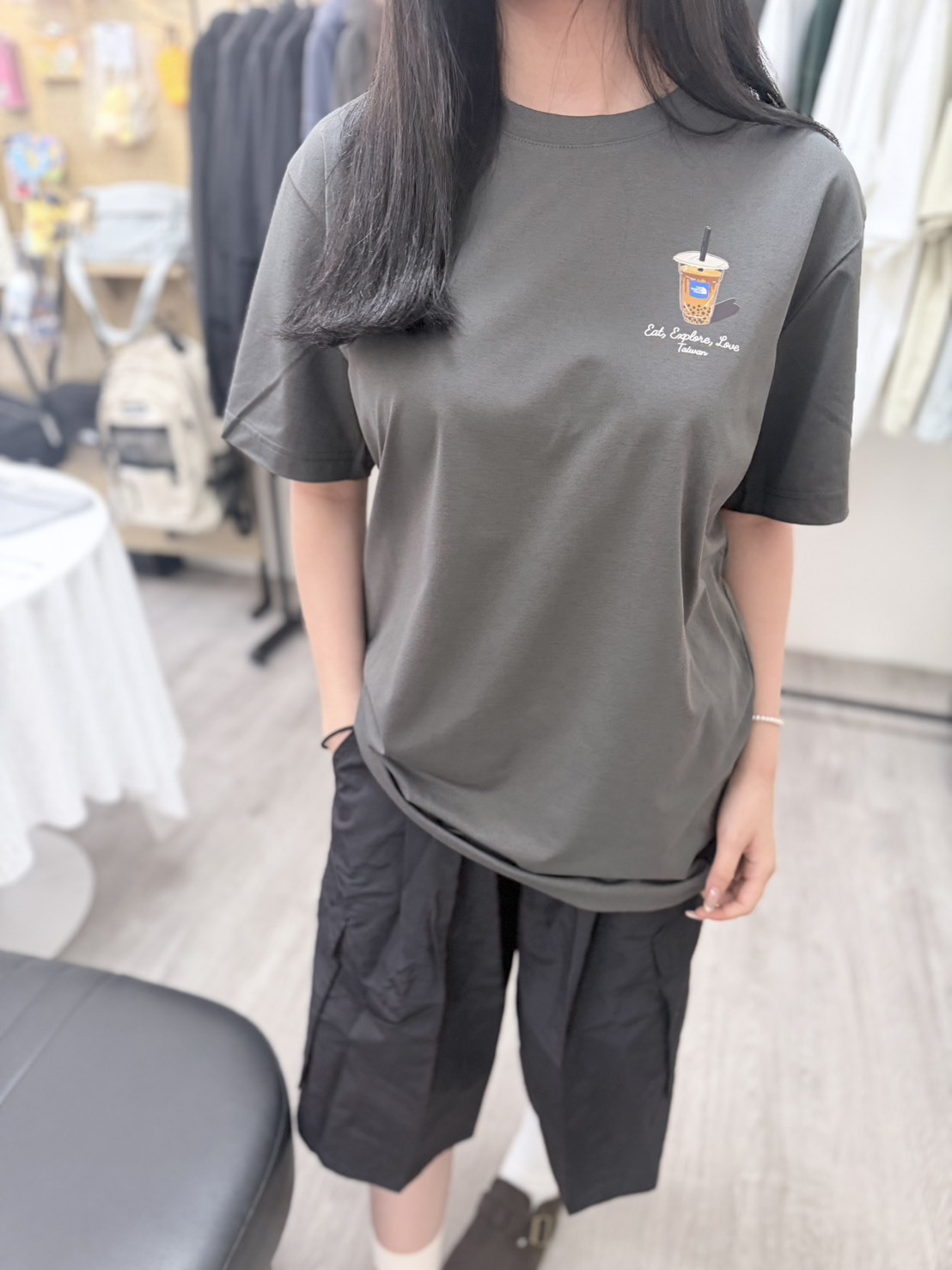 【OWN】The North Face 城市Tee 韓國限定 夏季 短袖 上衣 涼感 快乾 壽司 飯捲 珍奶 不分男女 灰藍 炭灰 白色 NT7UR22B NT7UR22A NT7UR22C