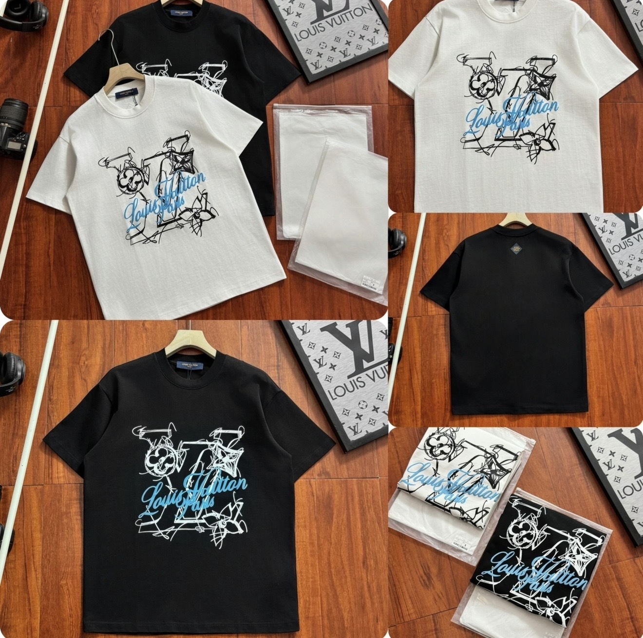 Lou*is Vui*tton 塗鴉花卉Logo短袖Tee -rq319947