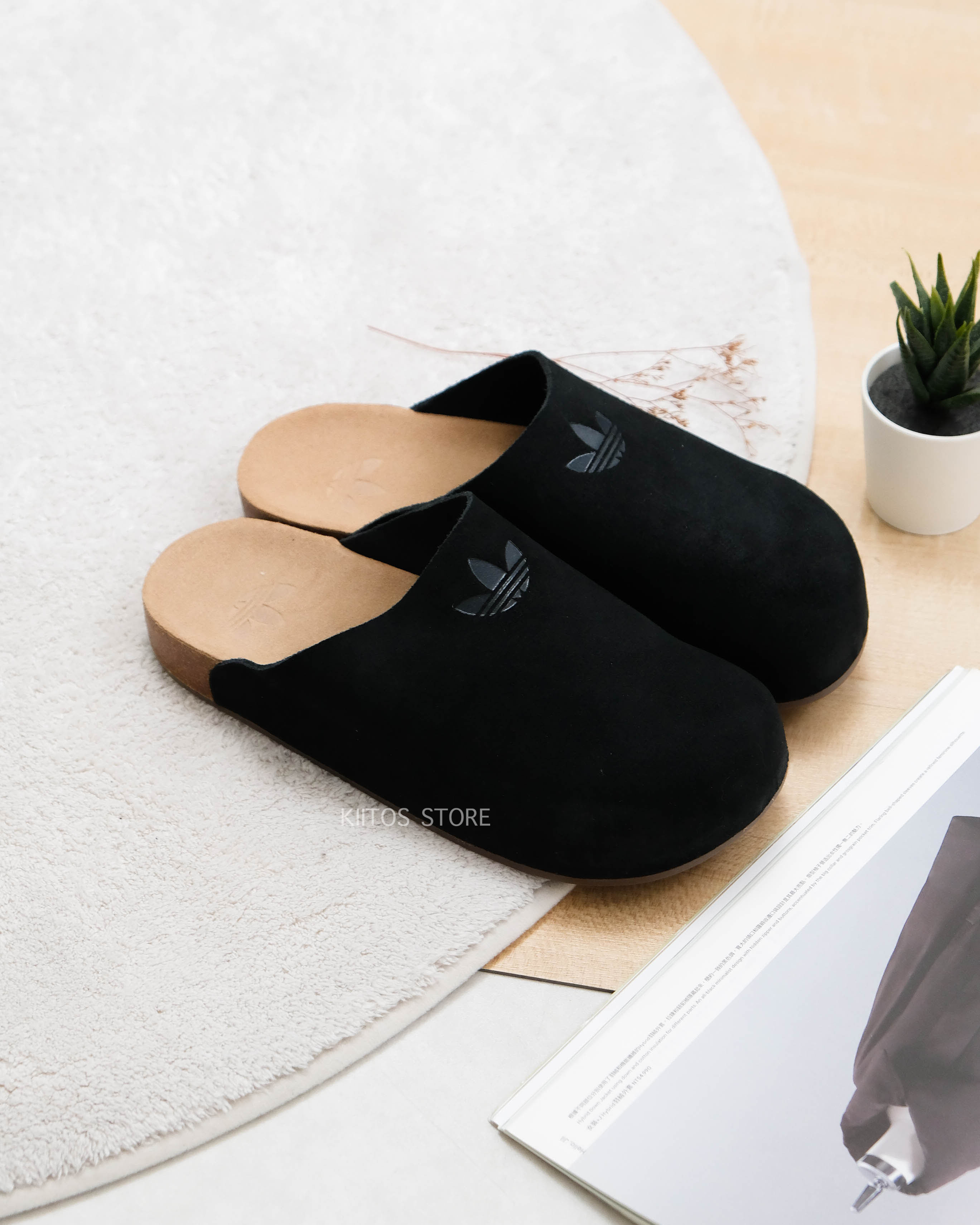 【預購】Adidas originals ADIMULE  麂皮 穆勒 包頭鞋 勃肯鞋 懶人拖 黑色 JQ4367