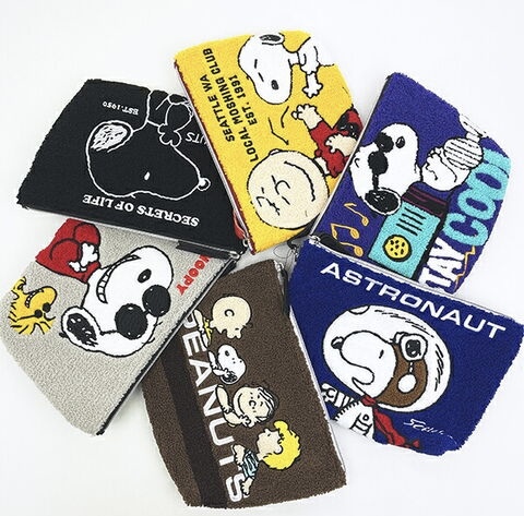 【連線大優惠】JP Snoopy 毛巾刺繡拉鏈袋 4571 TK260718
