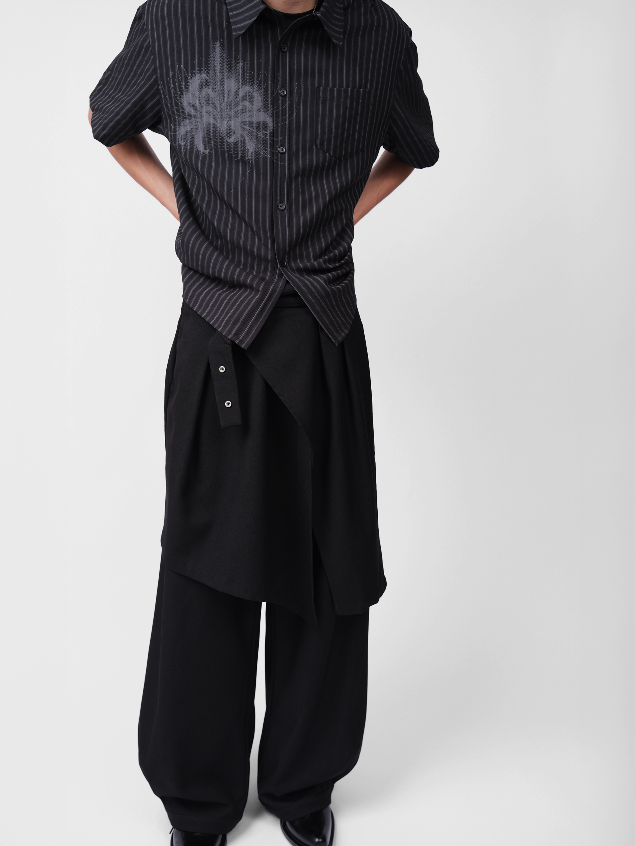 NURARI x Anonymous Talking｜NA-LSK01 – Wrap Skirt (Black)