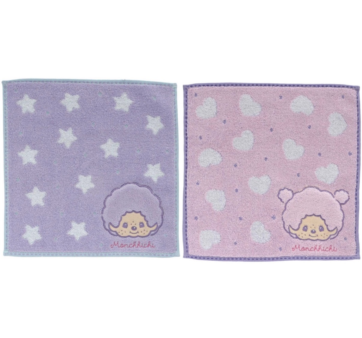 JP Monchichi 軟毛吸水 刺繡糖果色方巾 4996 TK260718