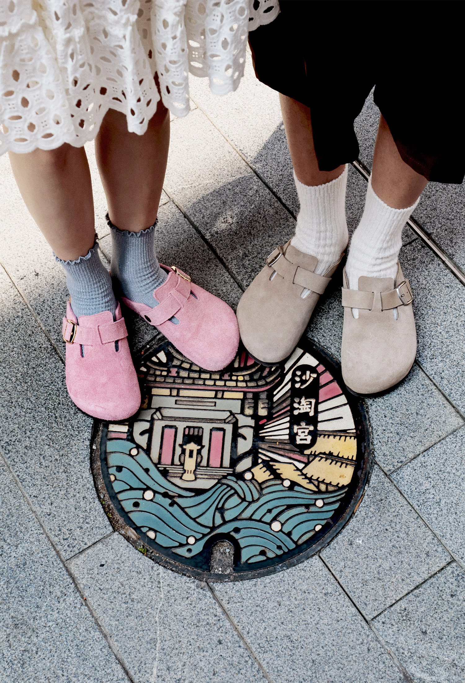 【女款】長絨麂皮穆勒拖履 粉紅