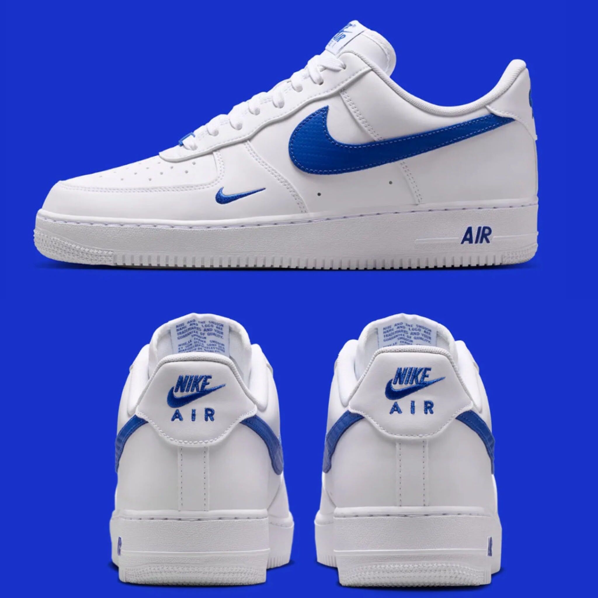 (現貨) Nike Air Force 1 Low - White Blue Mini Swoosh