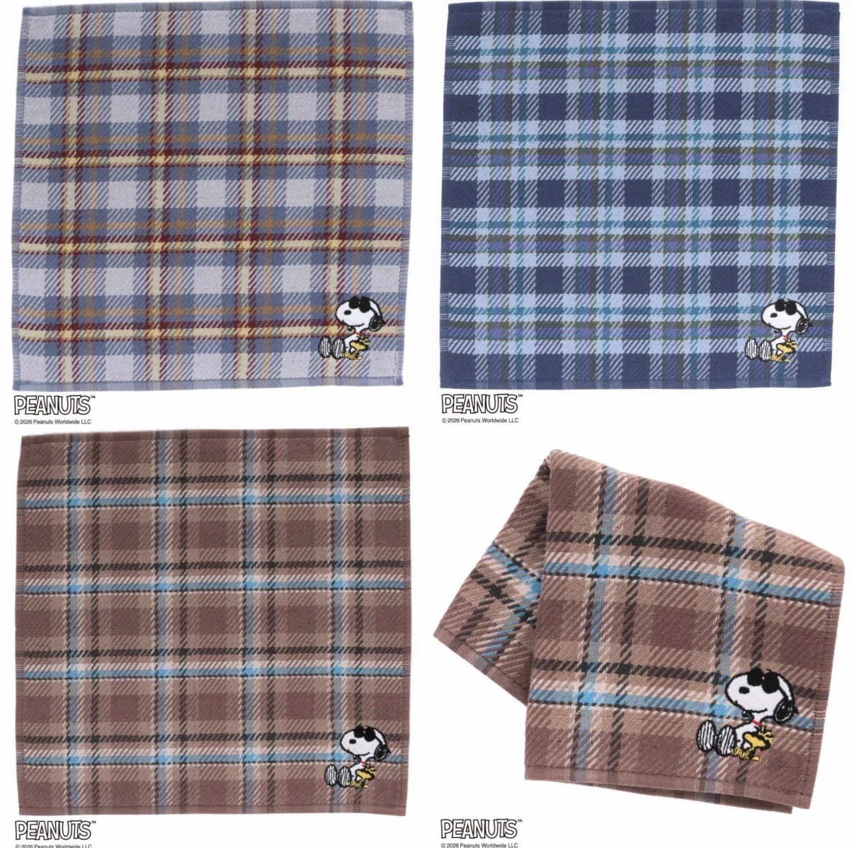 【連線大優惠】JP 西川 Snoopy 刺繡英格蘭風格仔方巾 4996 TK260718