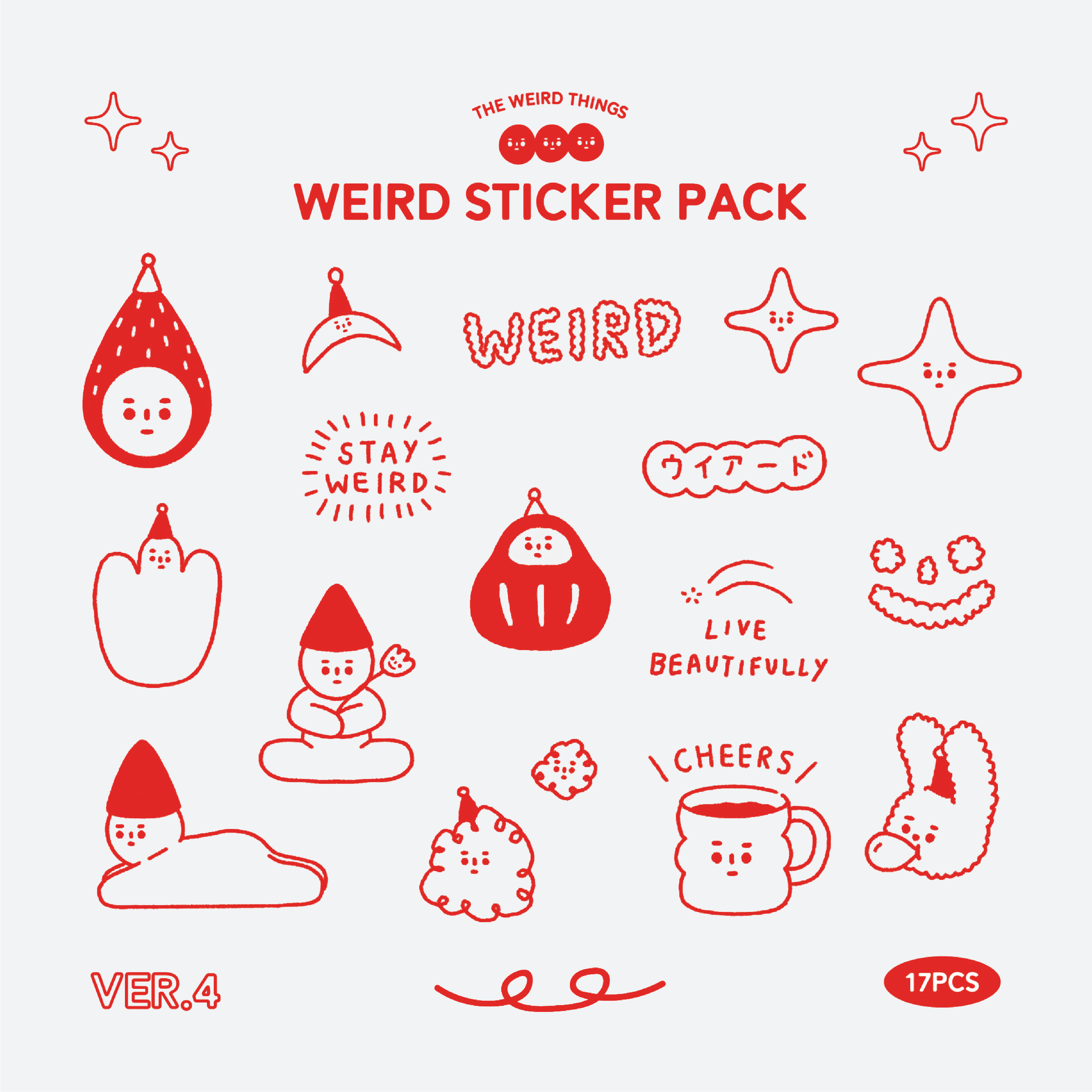 THE WEIRD THINGS-貼紙包