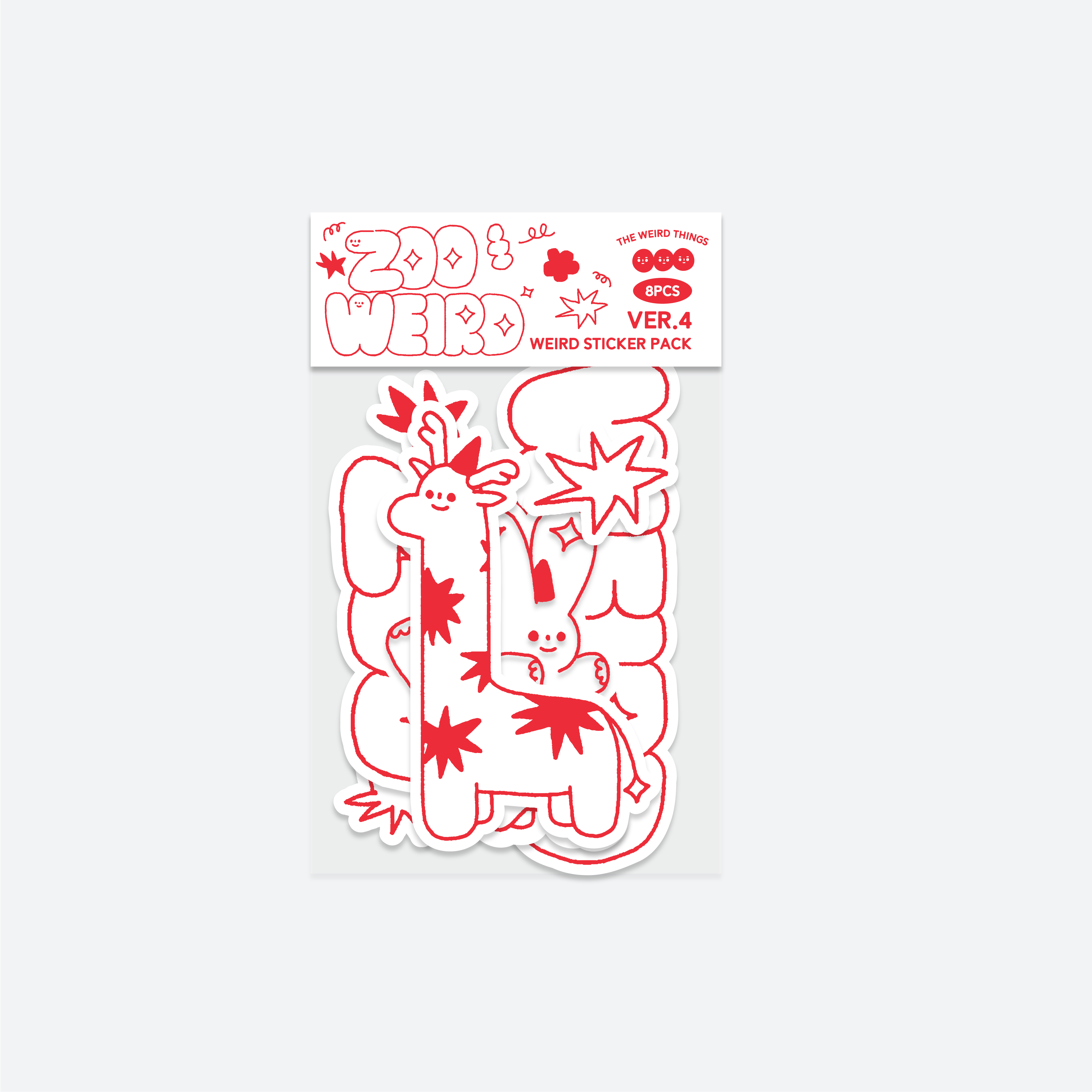 THE WEIRD THINGS-貼紙包-Weird Zoo