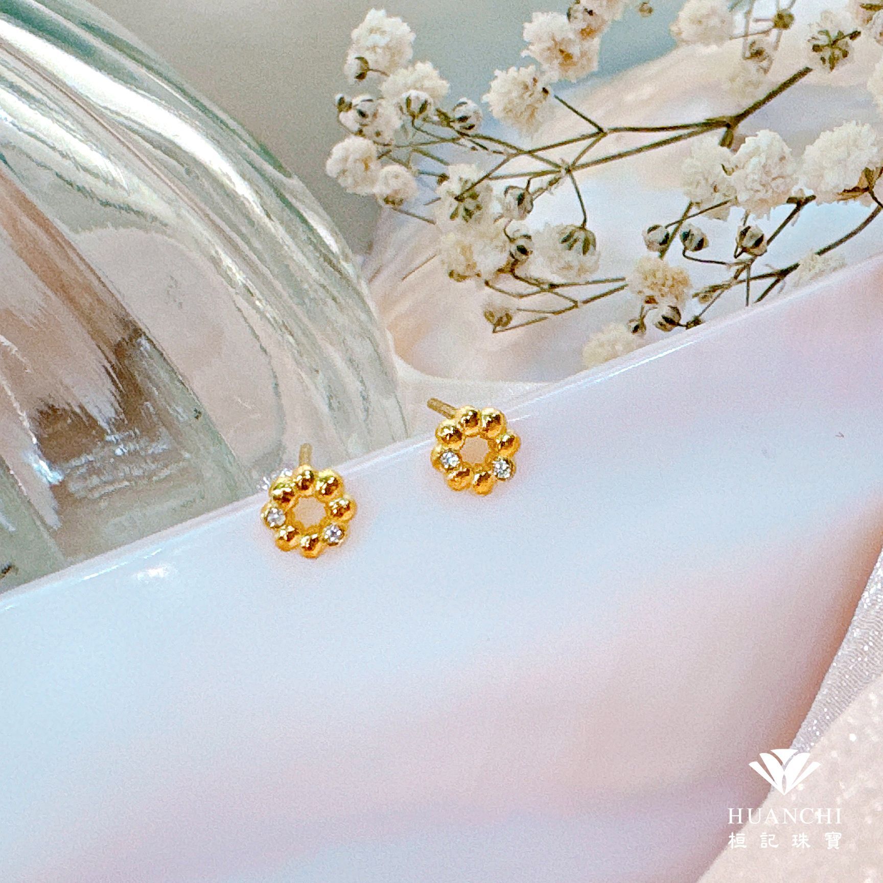 24k Gold - Donut Gold Earrings