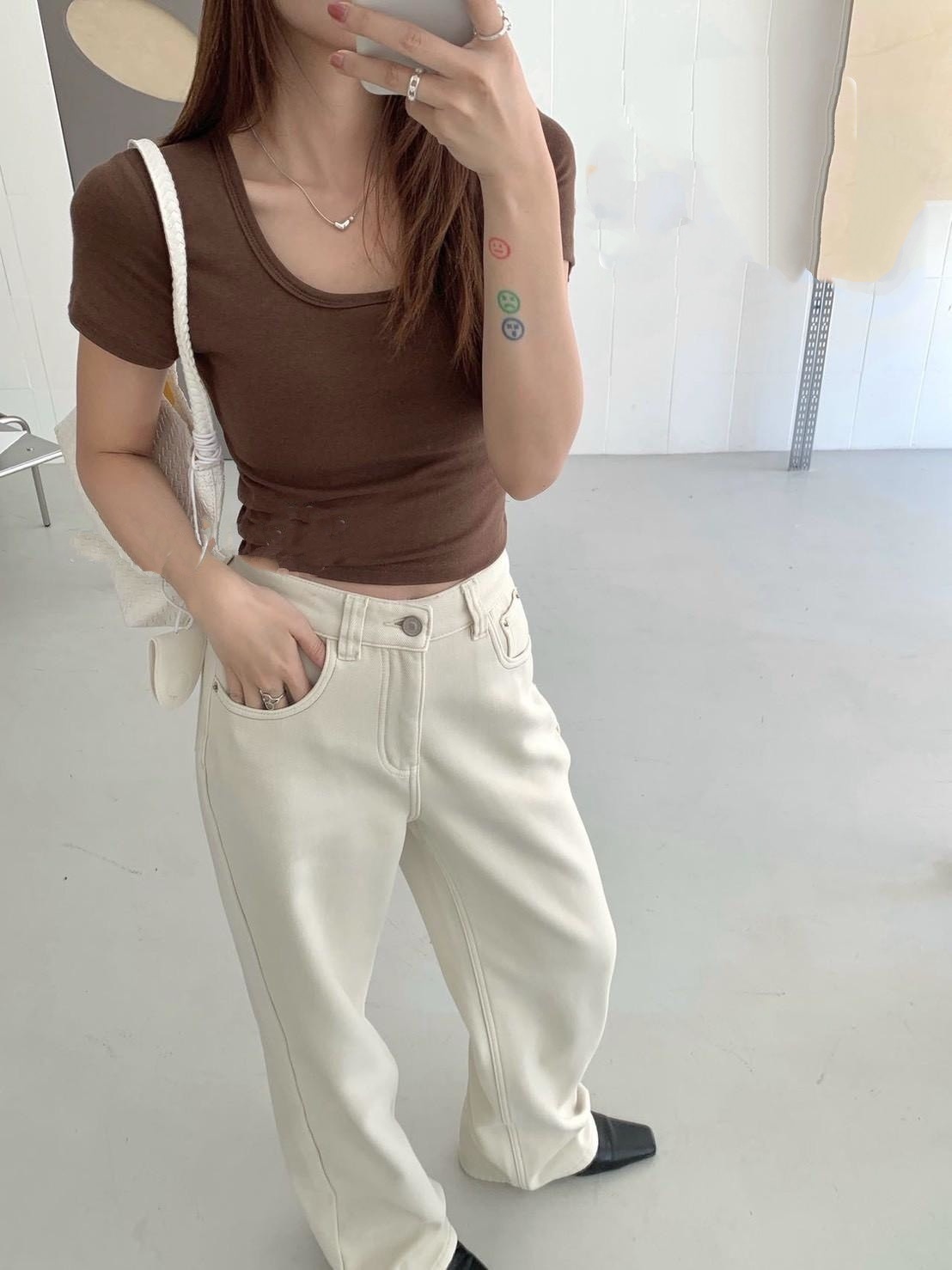 G6385-U領素面罩杯上衣