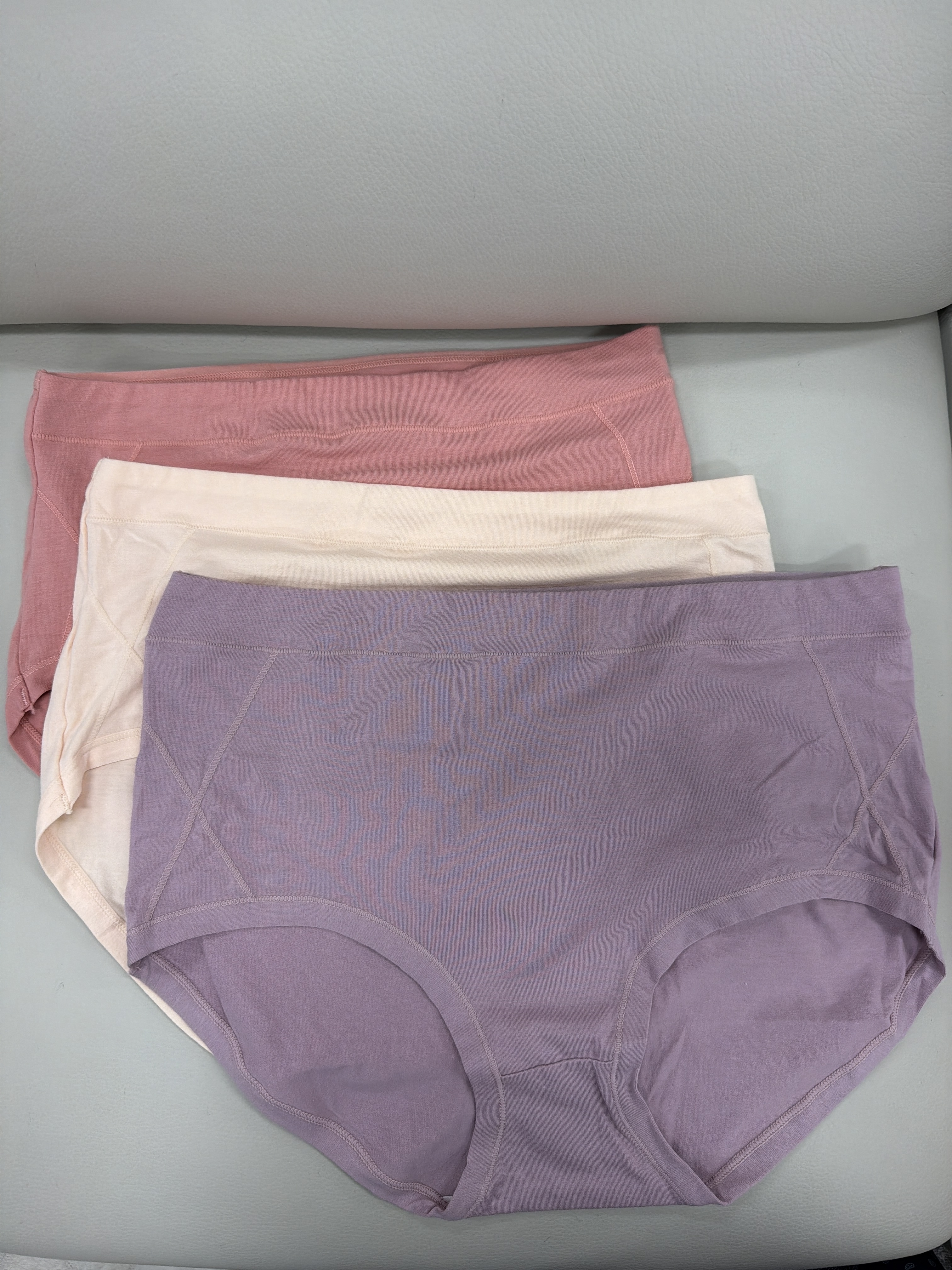 UJ22 台灣品牌七月JULY 棉內褲(1570#)(一套3條 橘粉色,杏色,芋紫色)