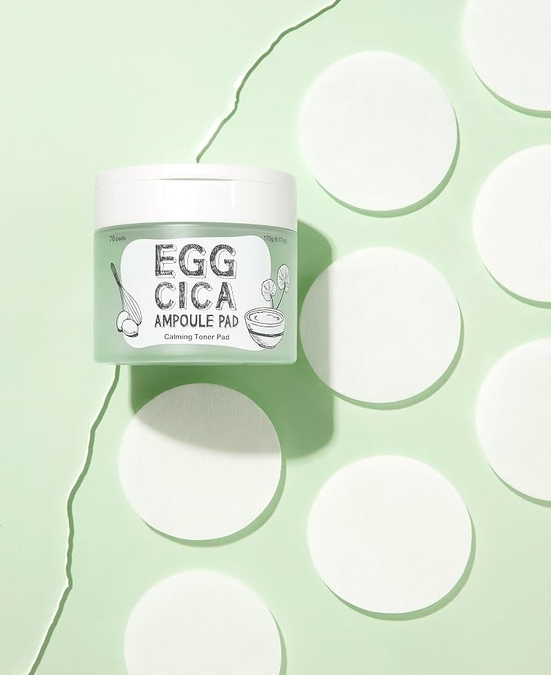 少 量現 貨｜Too Cool For School 蛋白積雪草爽膚棉Egg Cica Amopule Pad 175g(1盒70片）