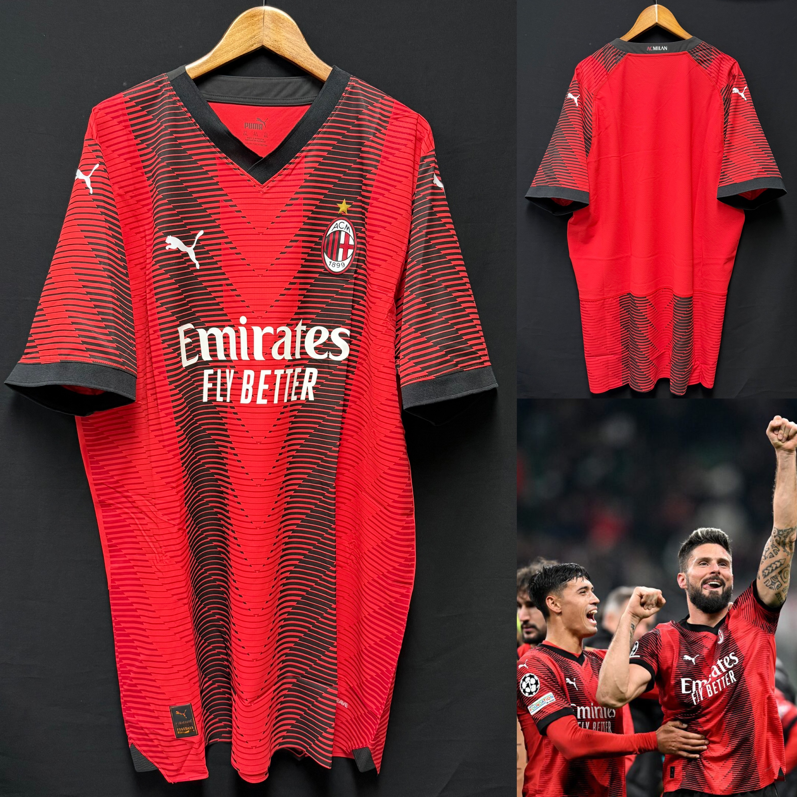 (Player Issue) AC Milan 2023-2024 Puma Home Player Issue Shirt