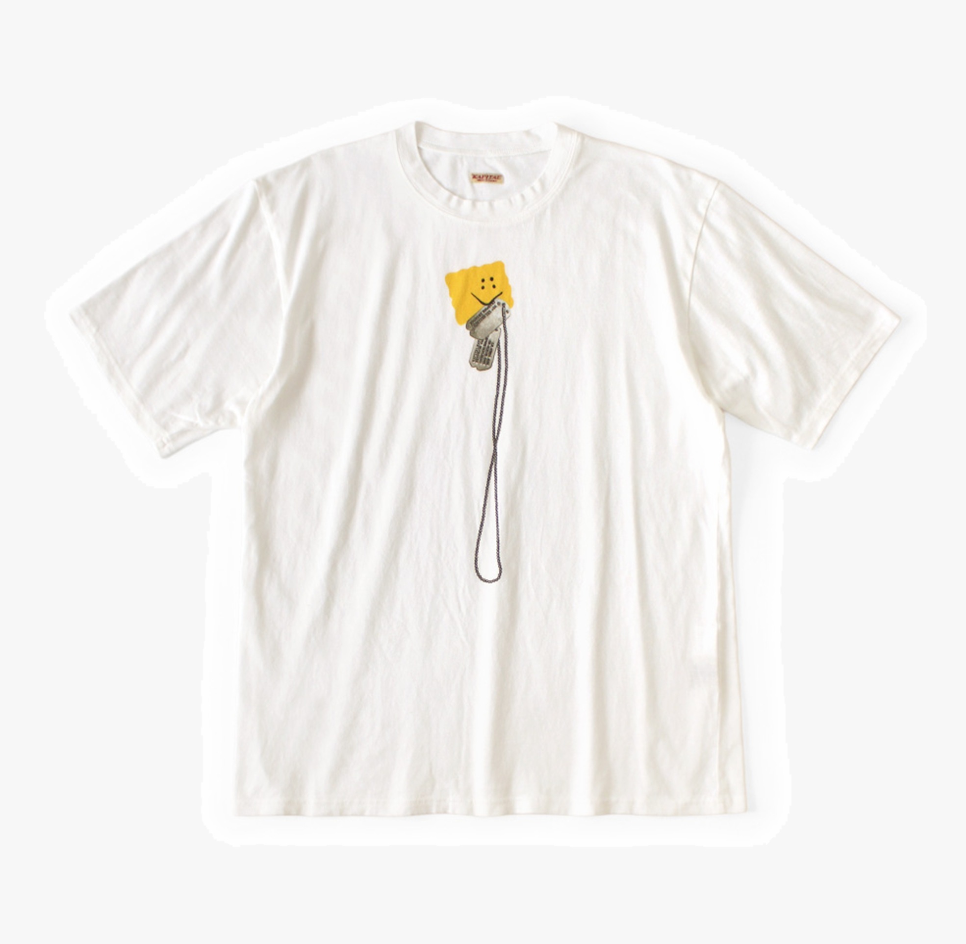 KAPITAL JERSEY REW NEXK T-SHIRT (PECKISH DOG TAG PRINT) - PRE ORDER ITEM (預訂中)