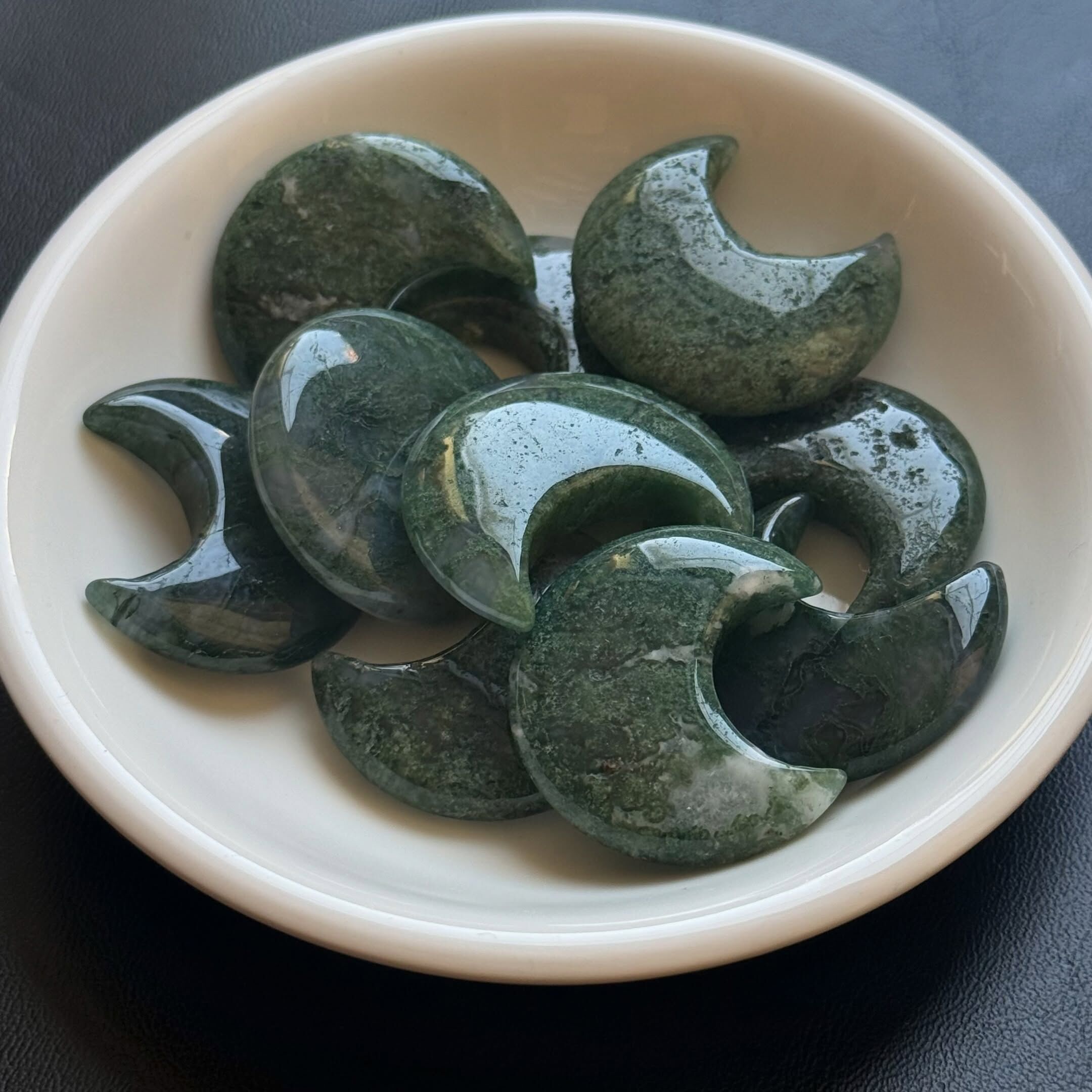 [原石] 冰種水草瑪瑙 月亮