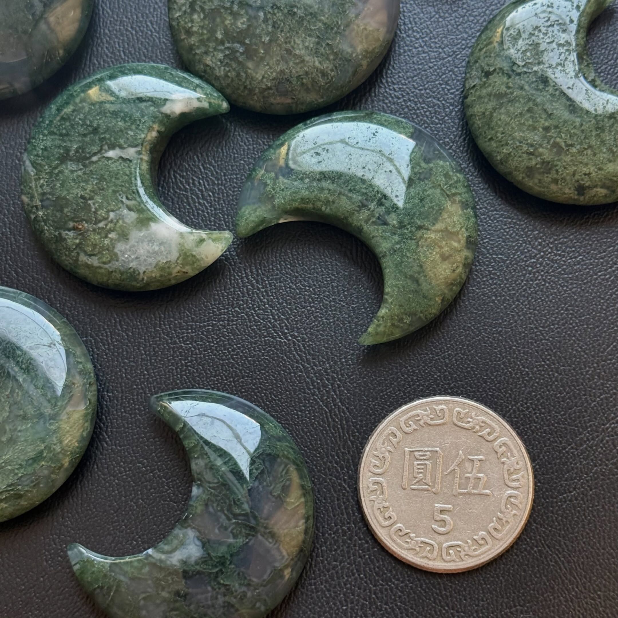 [原石] 冰種水草瑪瑙 月亮