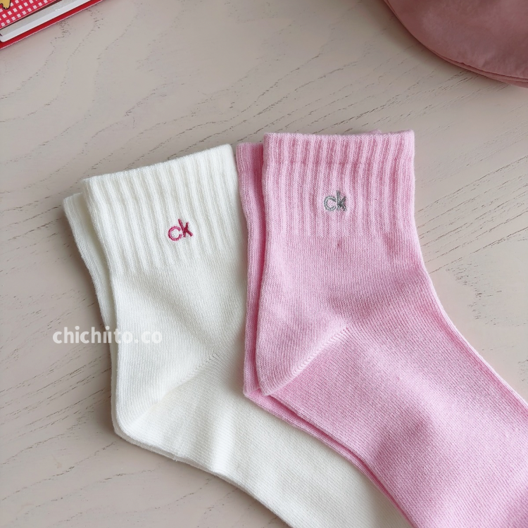 CALVIN KLEIN SOCKS pink ivory