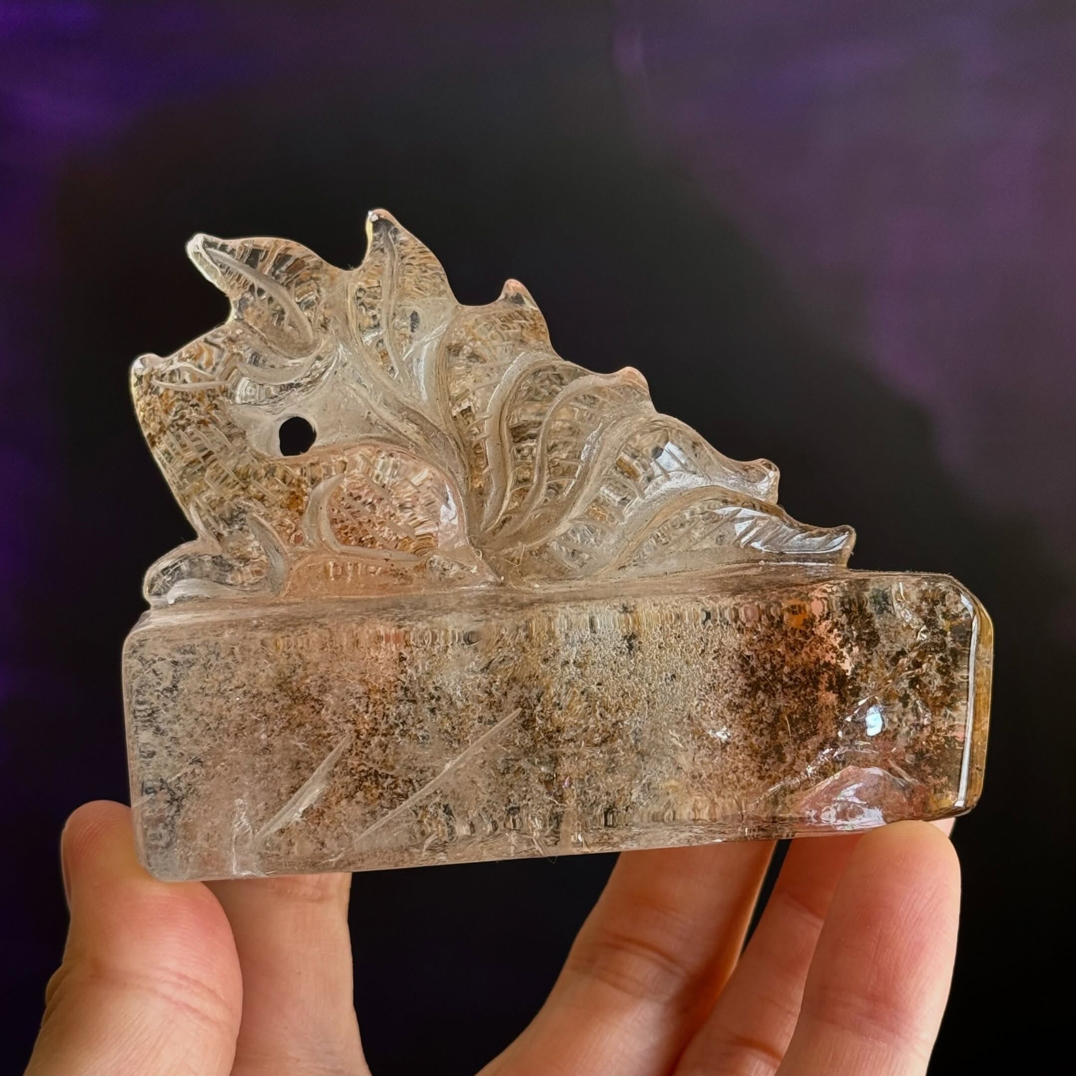 [原石] 幽靈水晶 九尾狐 招財水晶擺飾