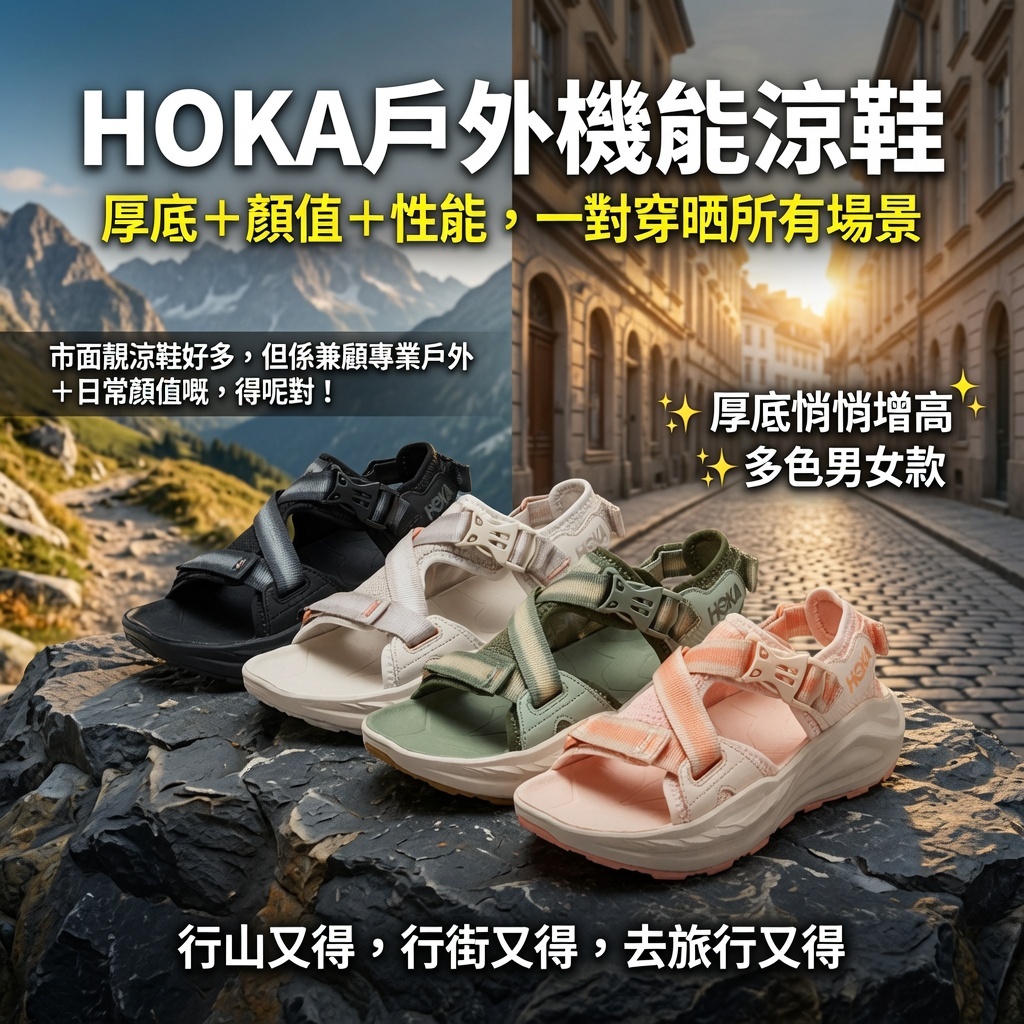 HOKA Infini Hike TC戶外機能涼鞋