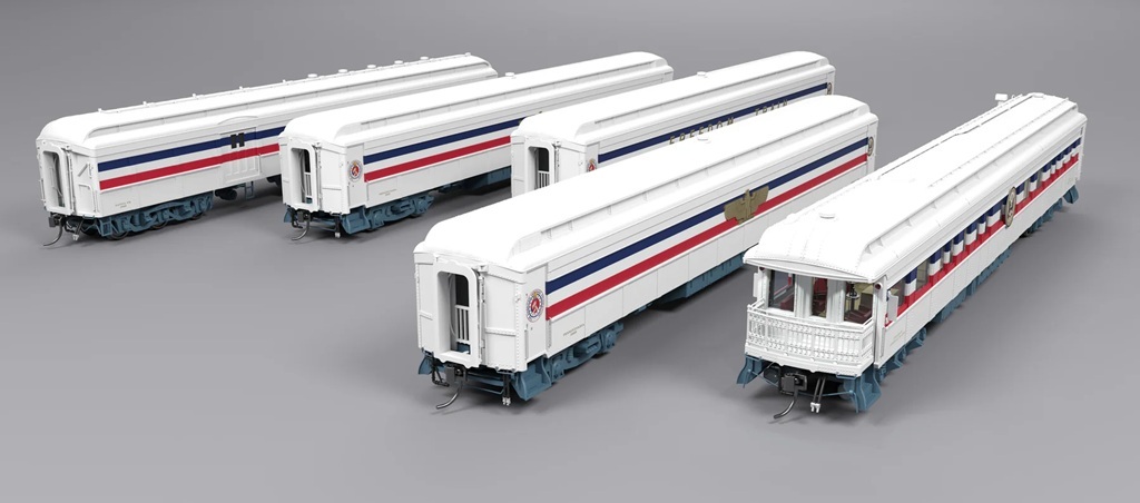BLI 9712 HO規 1947 年塗裝「自由列車」重型客車五節組