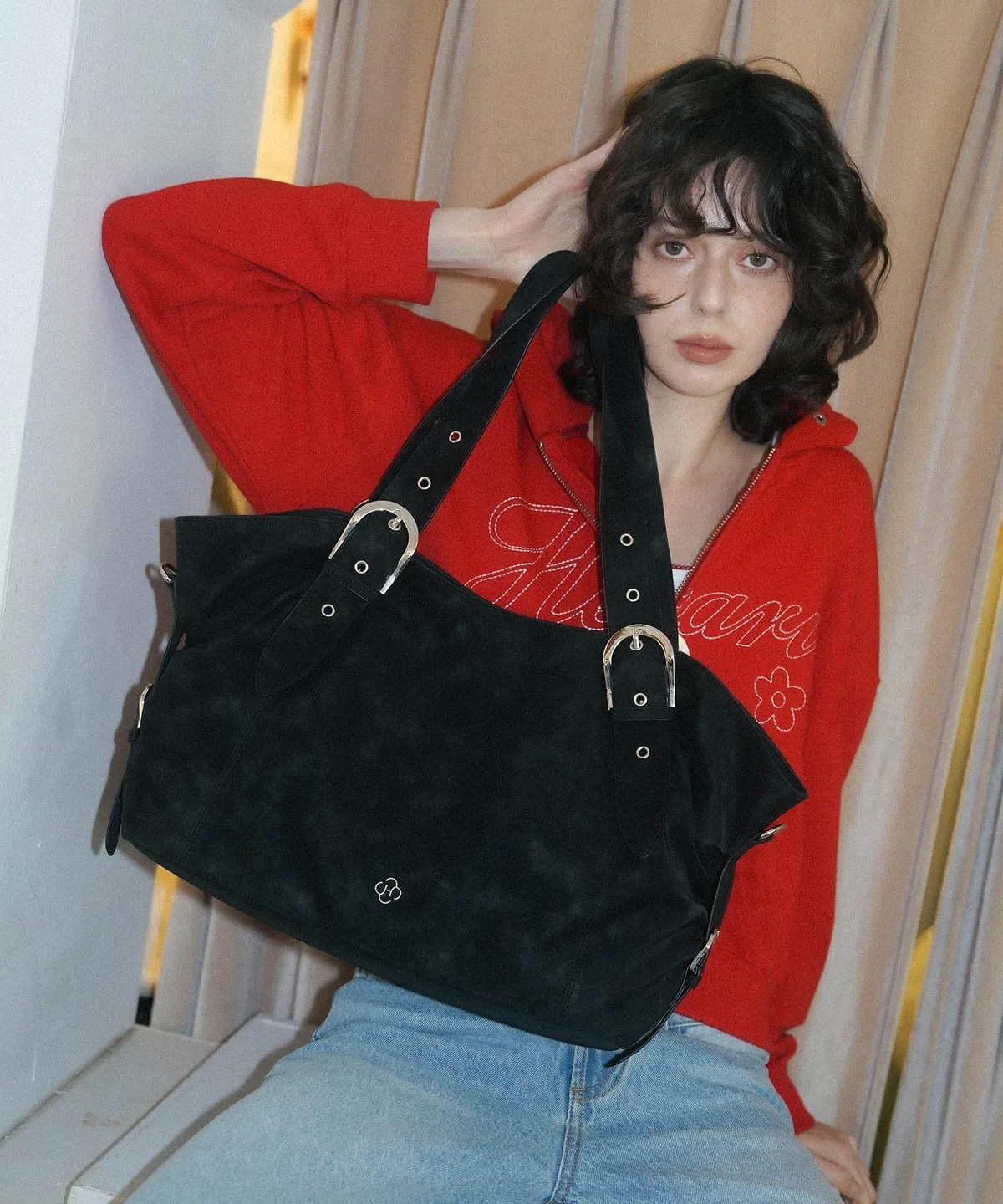 HEEARI  BIBI Buckle Big Shoulder Bag