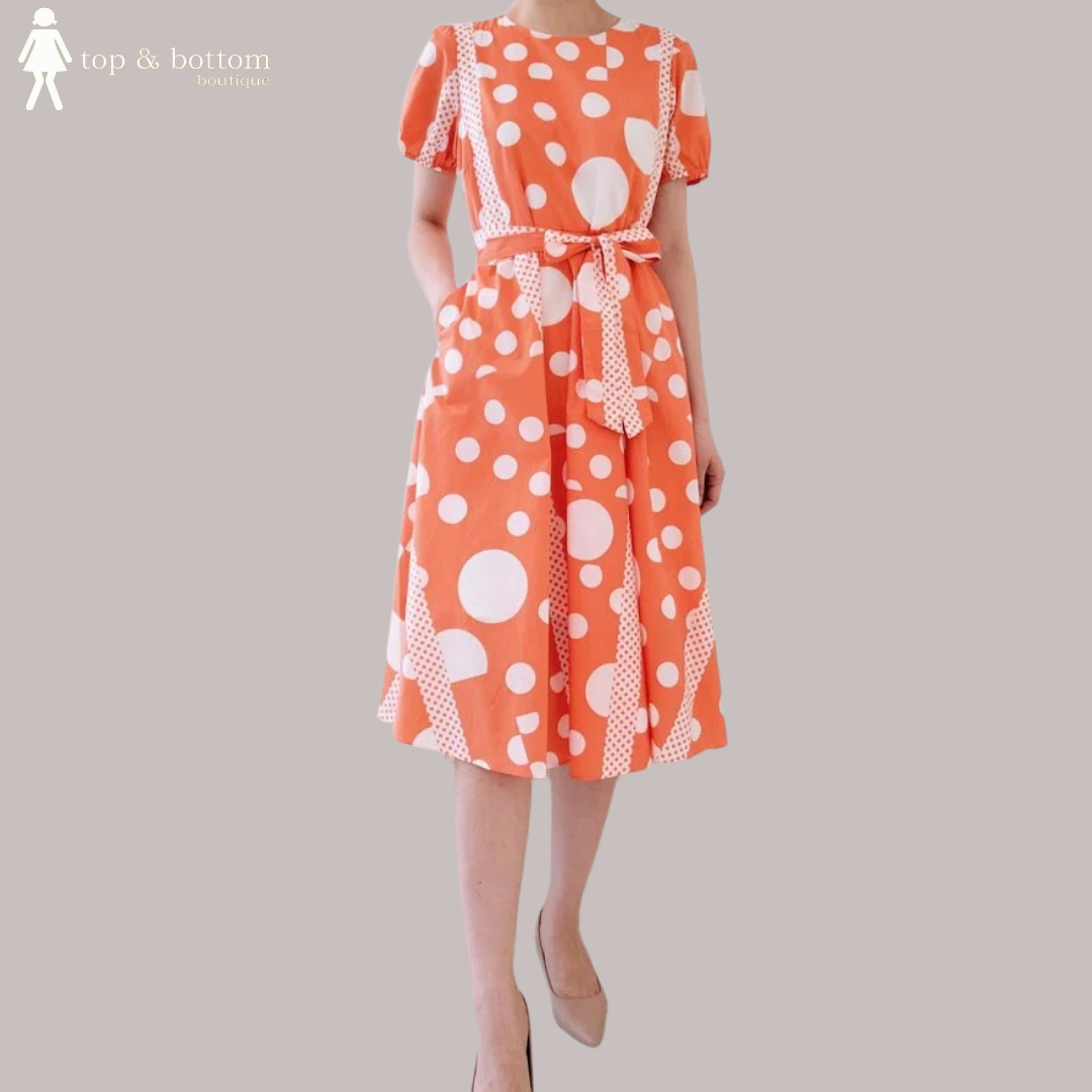POLKA DOT MIDI DRESS