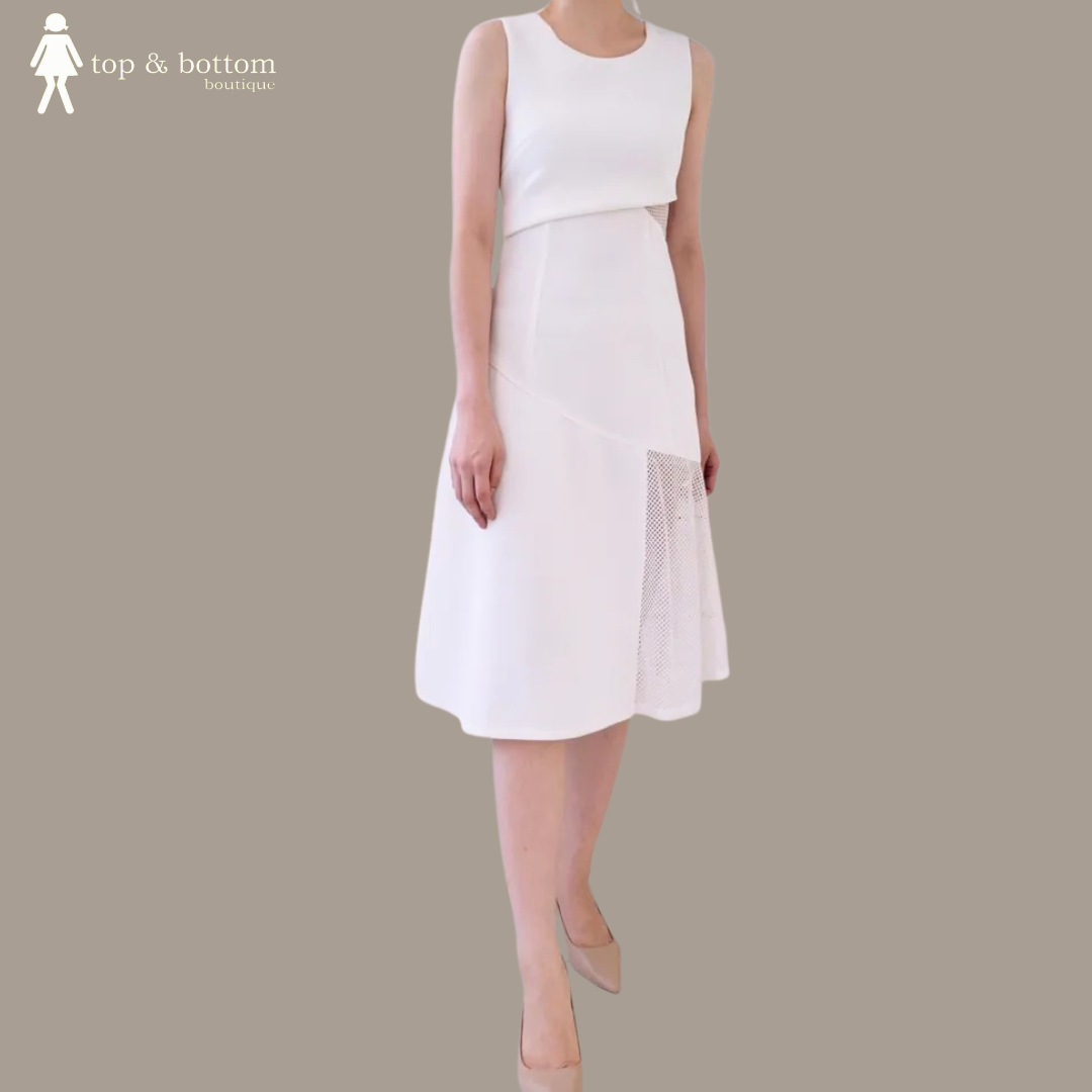 NEOPRENE NET WAIST DRESS