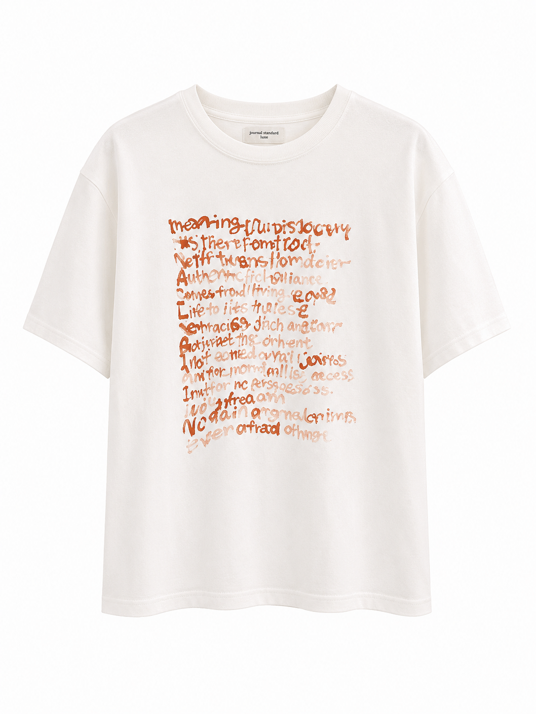 水彩字母棉T-shirt