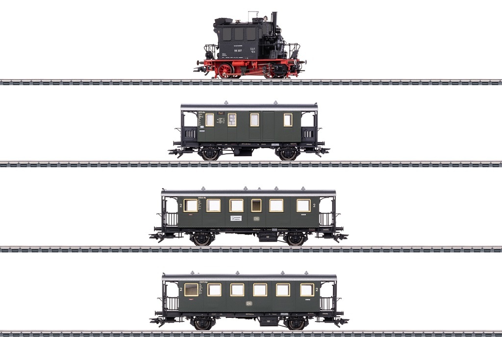 Marklin 26619 HO規 "Spalter Bockl" Train Set 小玻璃數位列車組.4輛