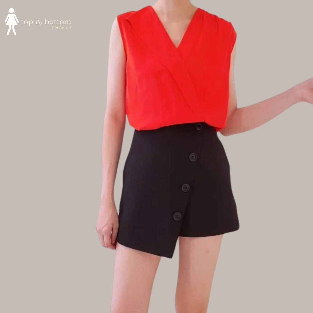 BUTTON ASYMMETRIC SKORTS