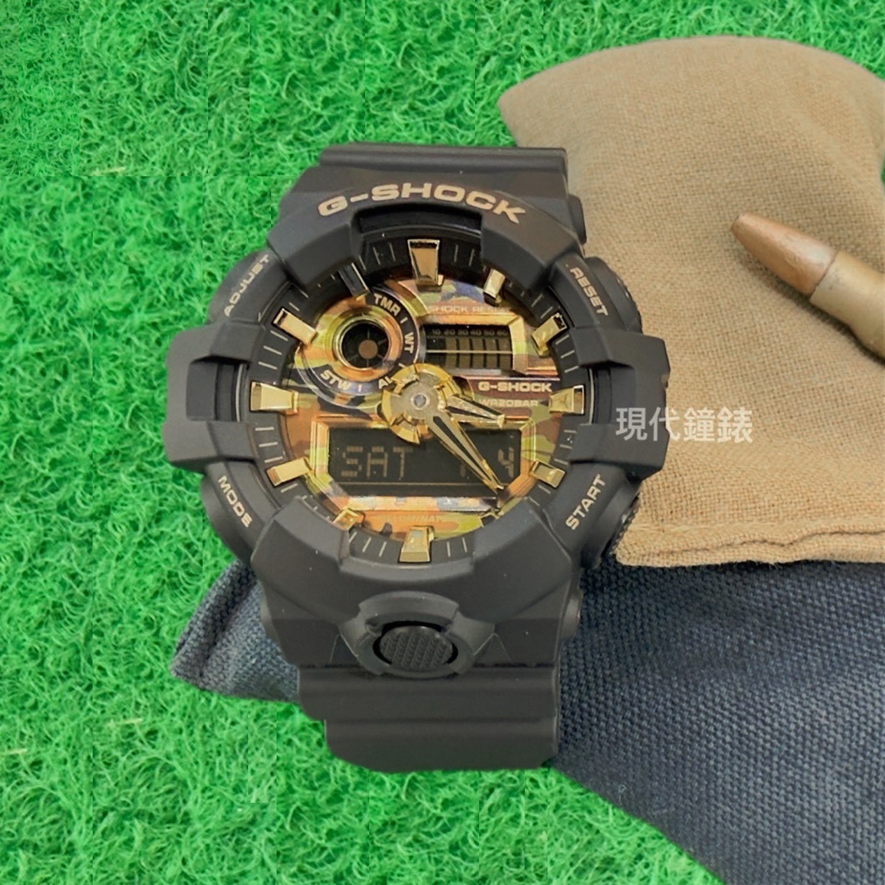 【G-SHOCK】Bold Camo 迷彩金系列手錶 GA-700CF-1D 53.4mm 現代鐘錶