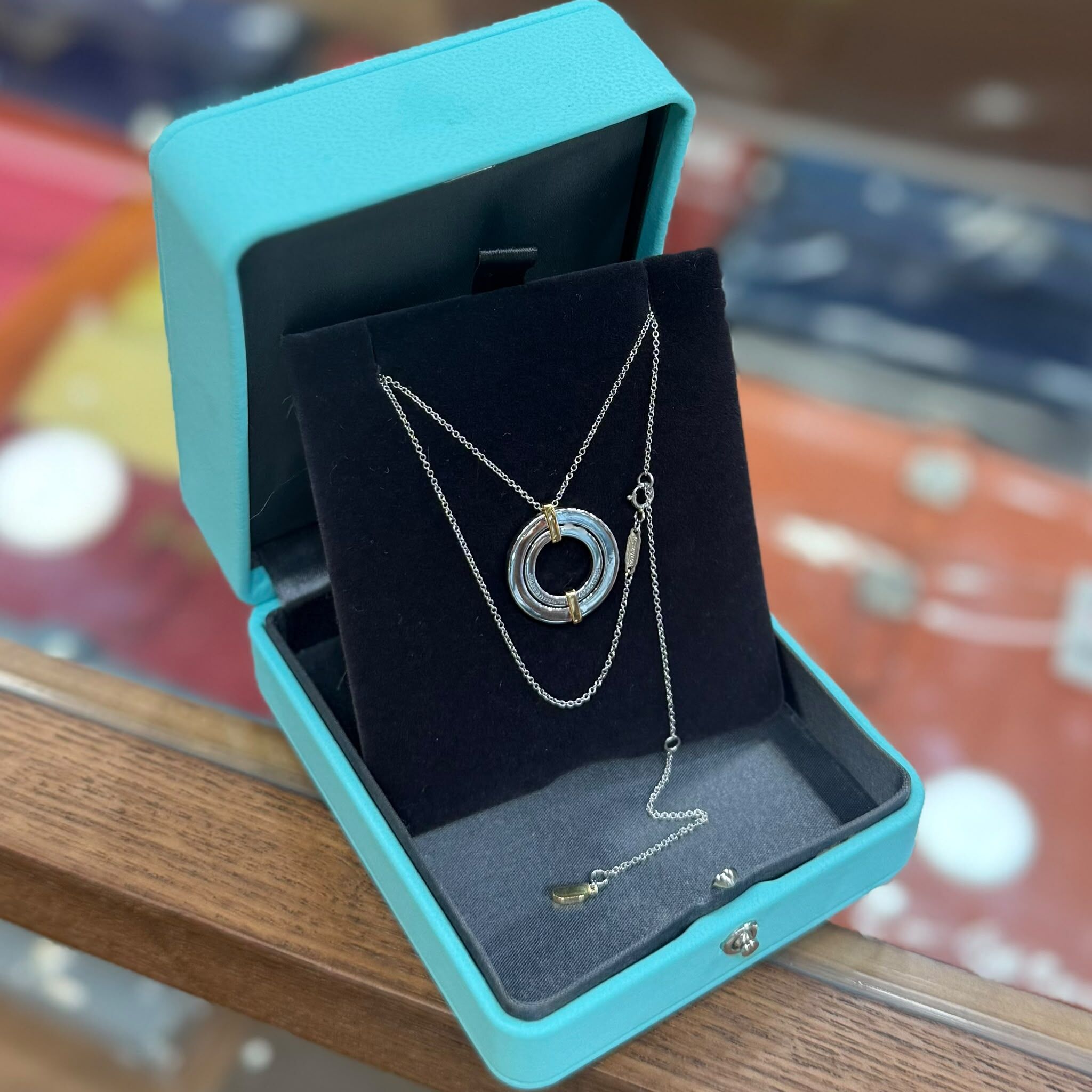BRAND NEW TIFFANY & CO EDGE  NECKLACE 圓形 950鉑金/18K黃金鑽石小號 #蒂芙尼項鏈