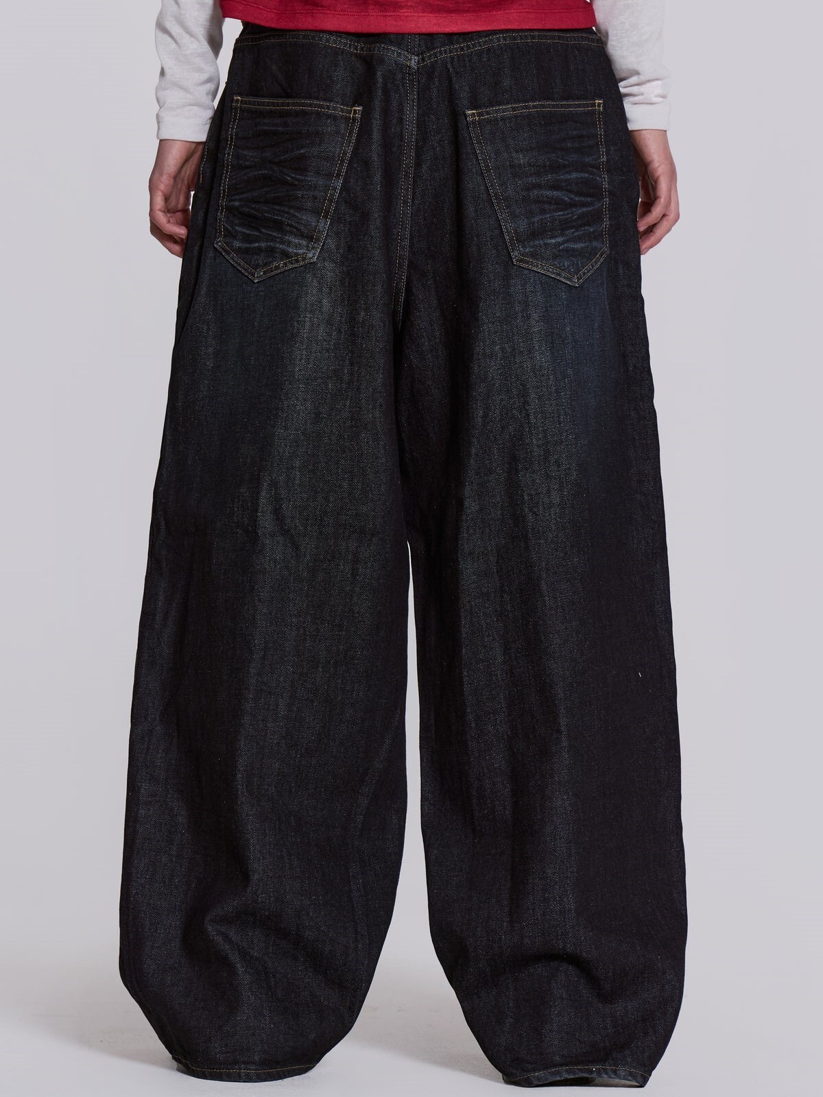 JADED LONDON 皺褶丹寧 巨型闊腿褲 Creased Indigo XL Colossus Jeans JMJE4295