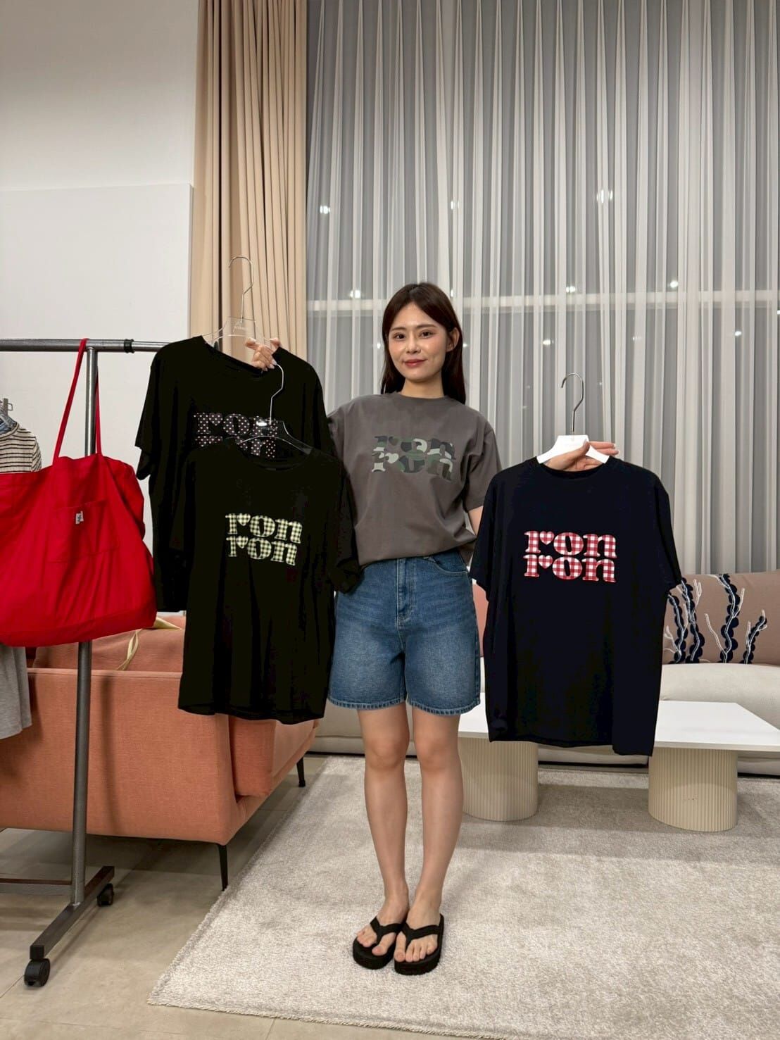 RONRON - PATTERN LOGO BASIC FIT T SHIRT *6色* (RR25BST4285)