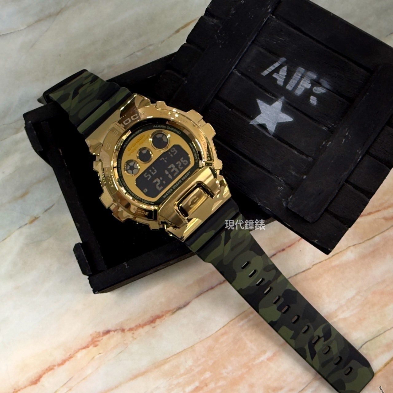 【G-SHOCK】  Bold Camo 迷彩金系列手錶GM-6900CMG-3D 49.7mm 現代鐘錶