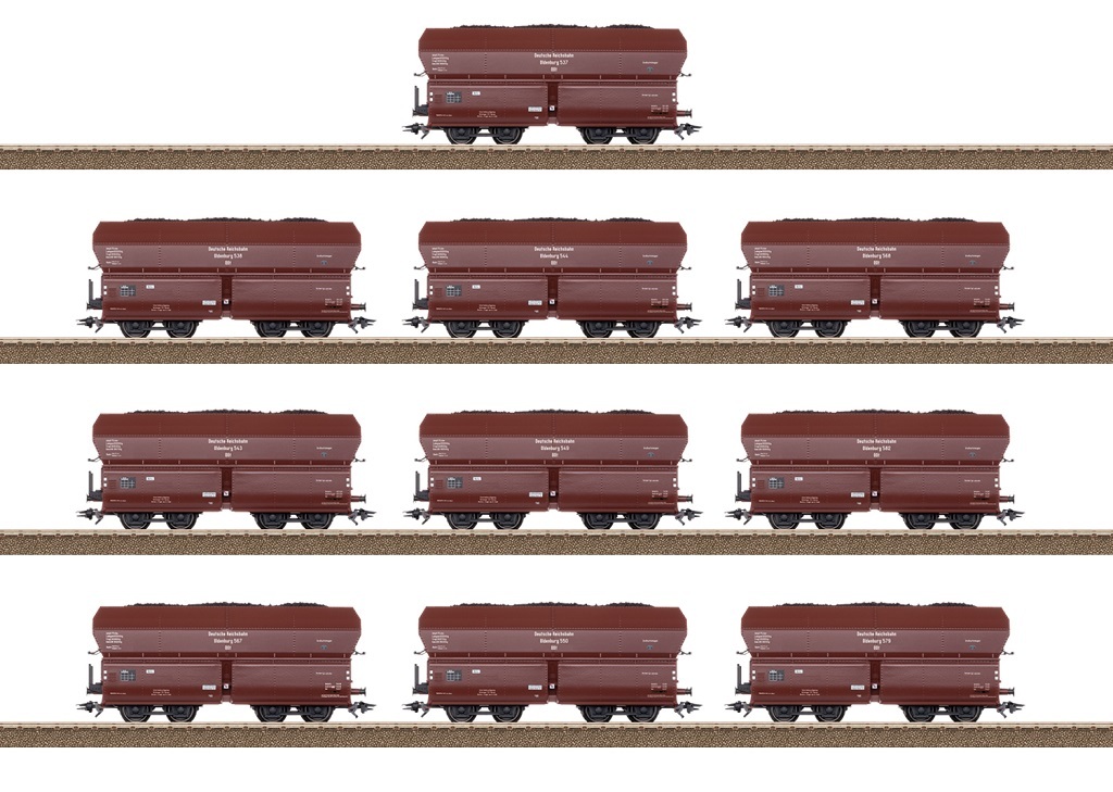 Trix 24266 HO規 Type OOt Oldenburg Dump Car Set OOt 型奧爾登堡翻斗車.10輛