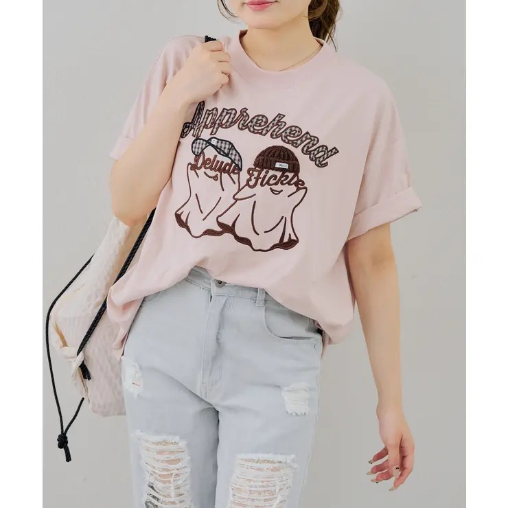 ODO 鬼鬼刺繡印花 Oversize T-Shirt SUMMER SALE