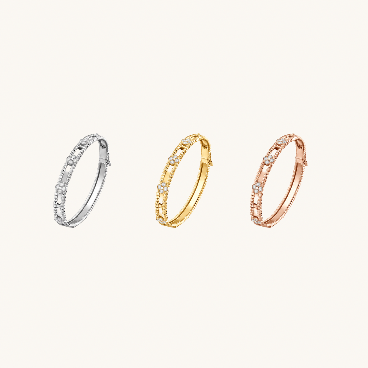 VCA flower moissanite bangle (preorder)