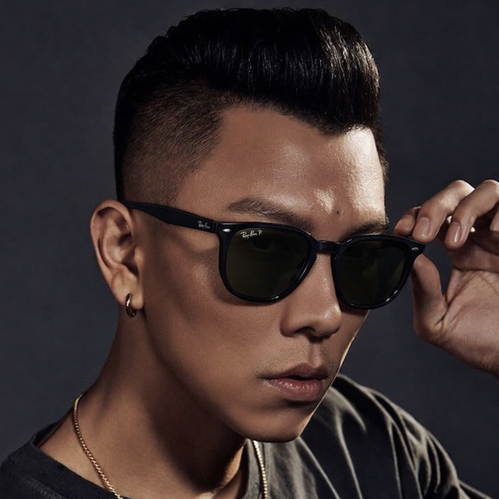 【RayBan】RB4306F 601/9A-54mm 六角形偏光太陽眼鏡♥(黑色|G-15綠色偏光)#E.SO瘦子同款