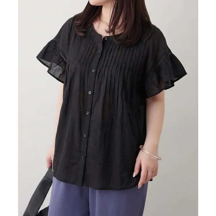 ODO 甜美荷葉袖 Pin Tuck 恤衫 SUMMER SALE