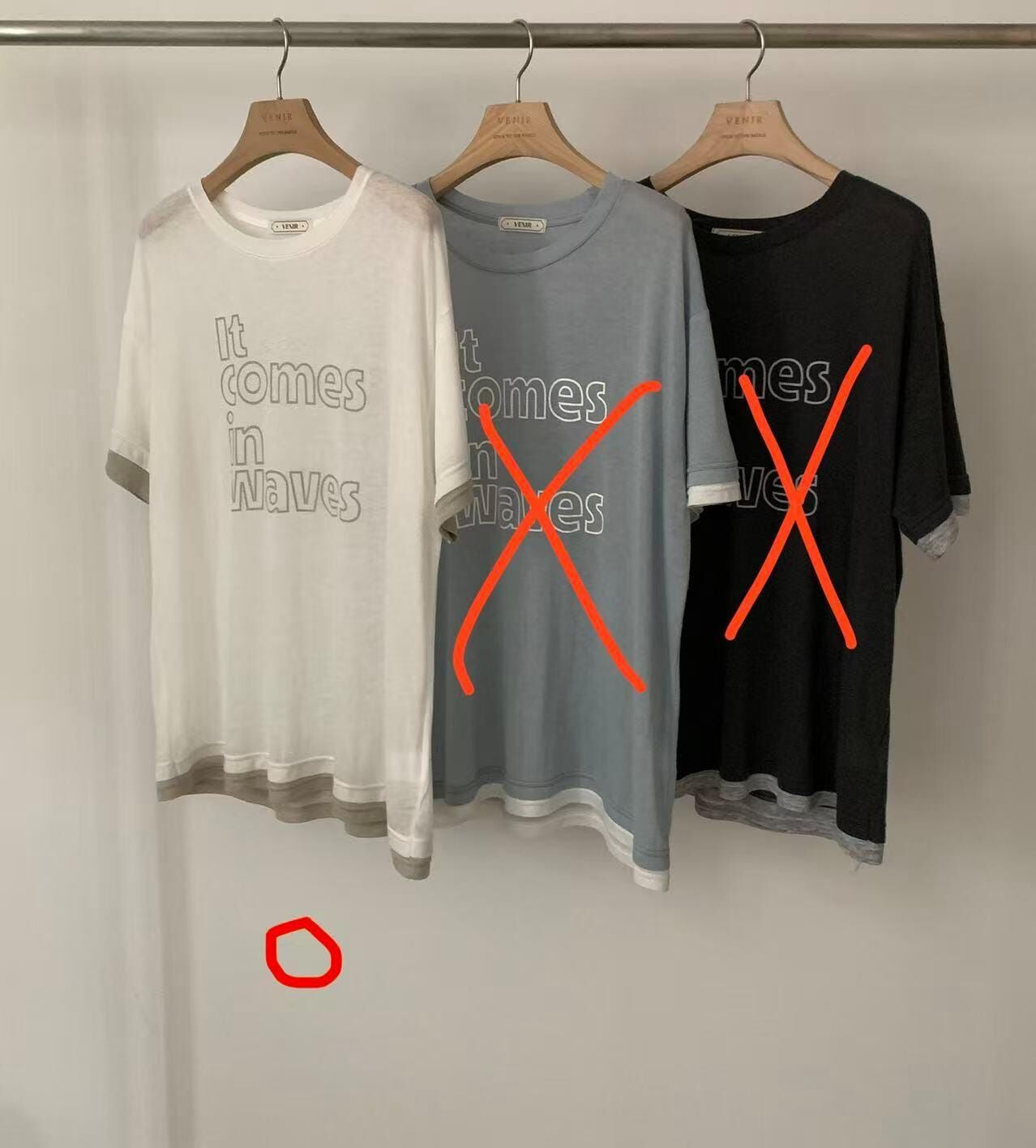 VR6430 透薄圓領男友T *特價貨品不設退換*