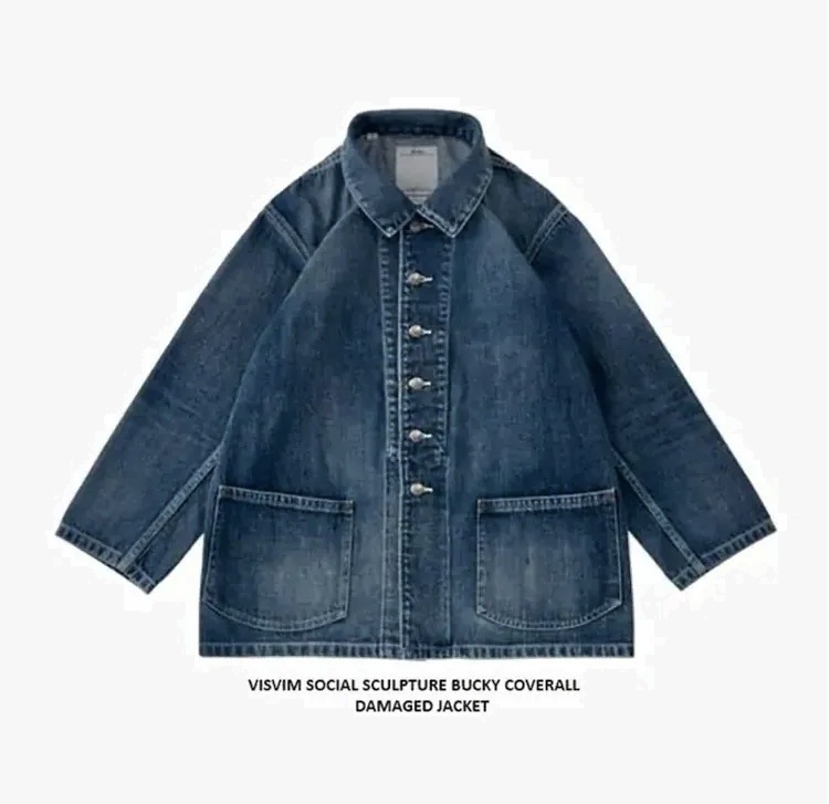 LAST PCS: VISVIM SOCIAL SCULPTURE BUCKY COVERALL DAMAGED JACKET - SIZE 3 PRE ORDER ITEM (預訂中)
