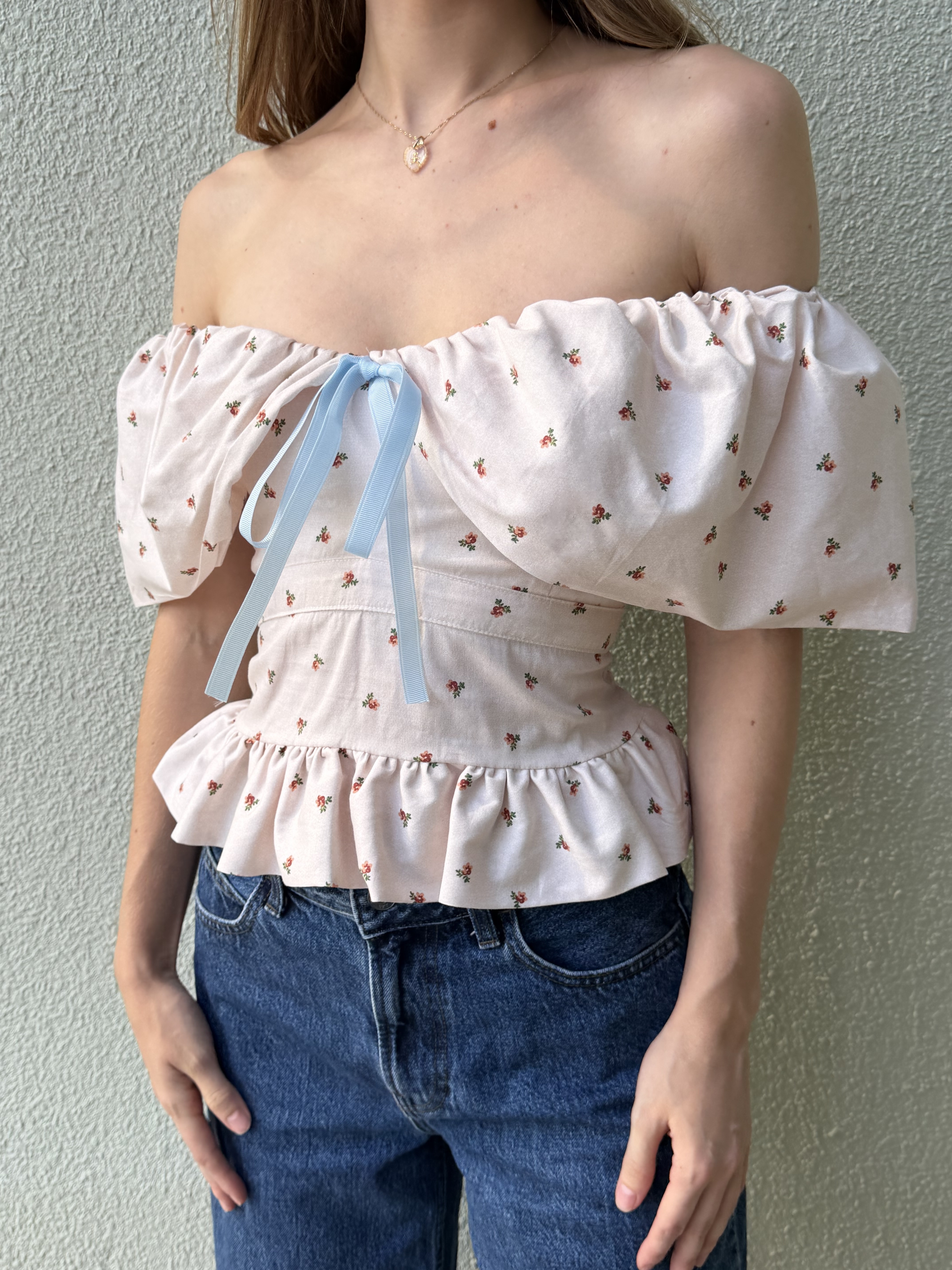 River Floral Top with Bow (Special Release)