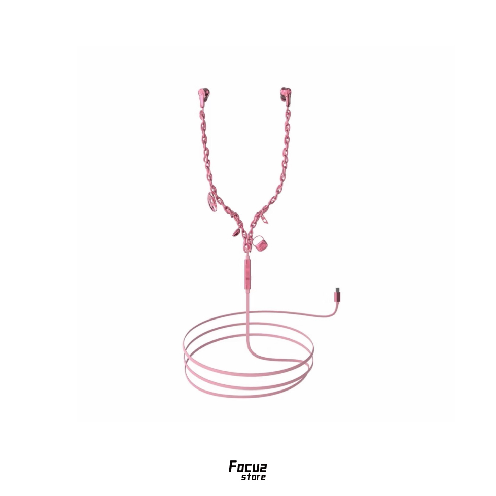【Focus Store】預購 Diesel Wired Earbuds and charms "Pink Gold" 玫瑰金 有線耳機 Type-C 接頭