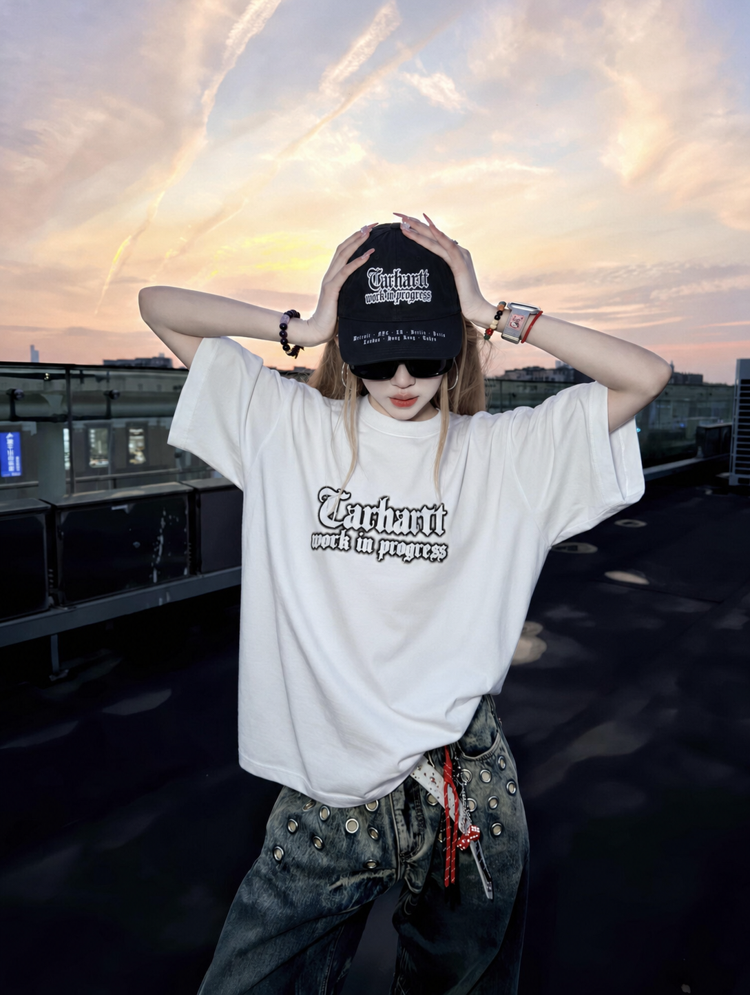 Carhartt WIP World Tour Tee 世界巡迴 歌德字 刺繡 黑色 老帽