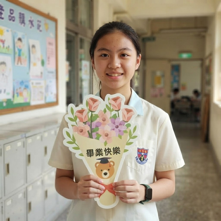 畢業拍照手拿板道具,花束造型